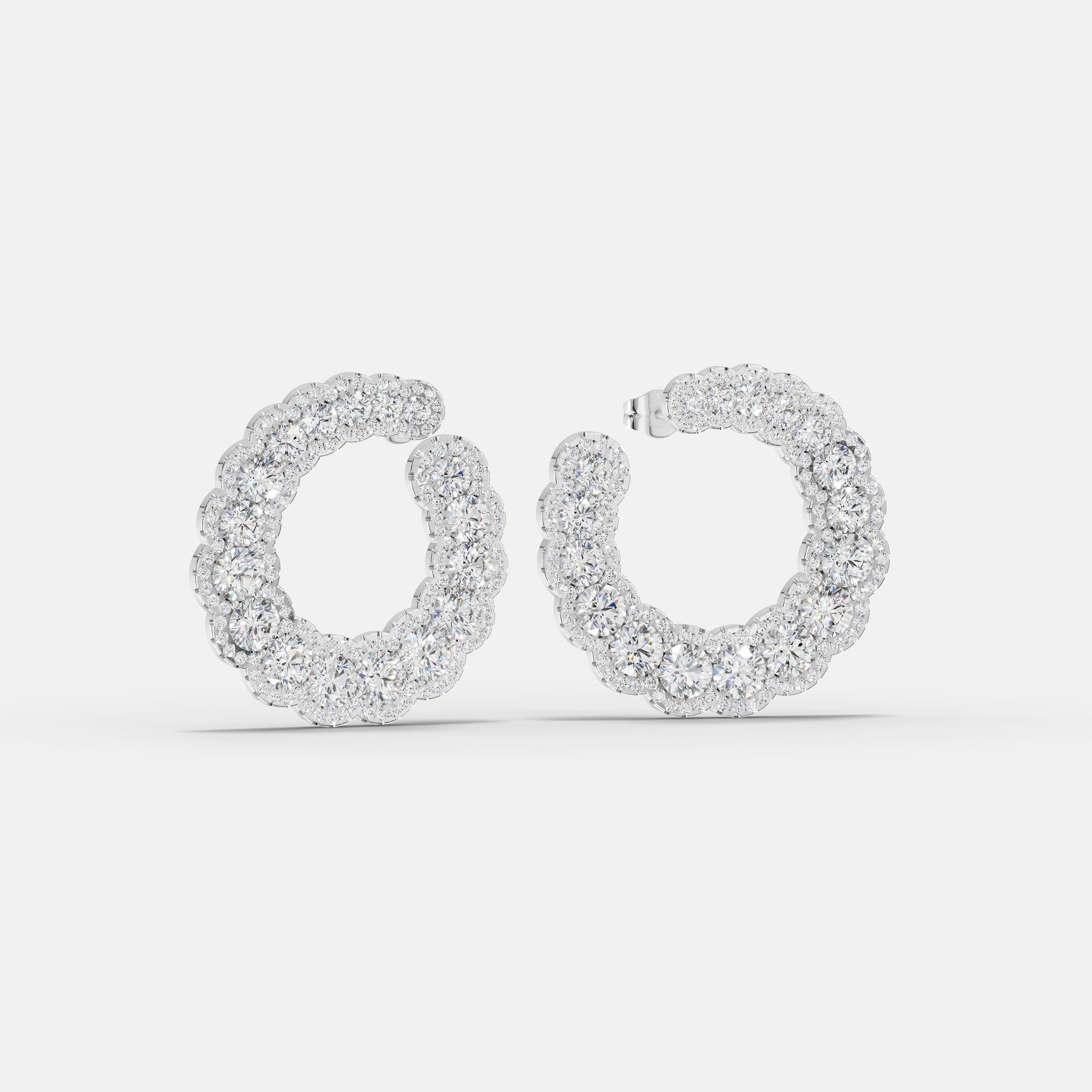 Firstline Hoop Diamond Earrings - 2
