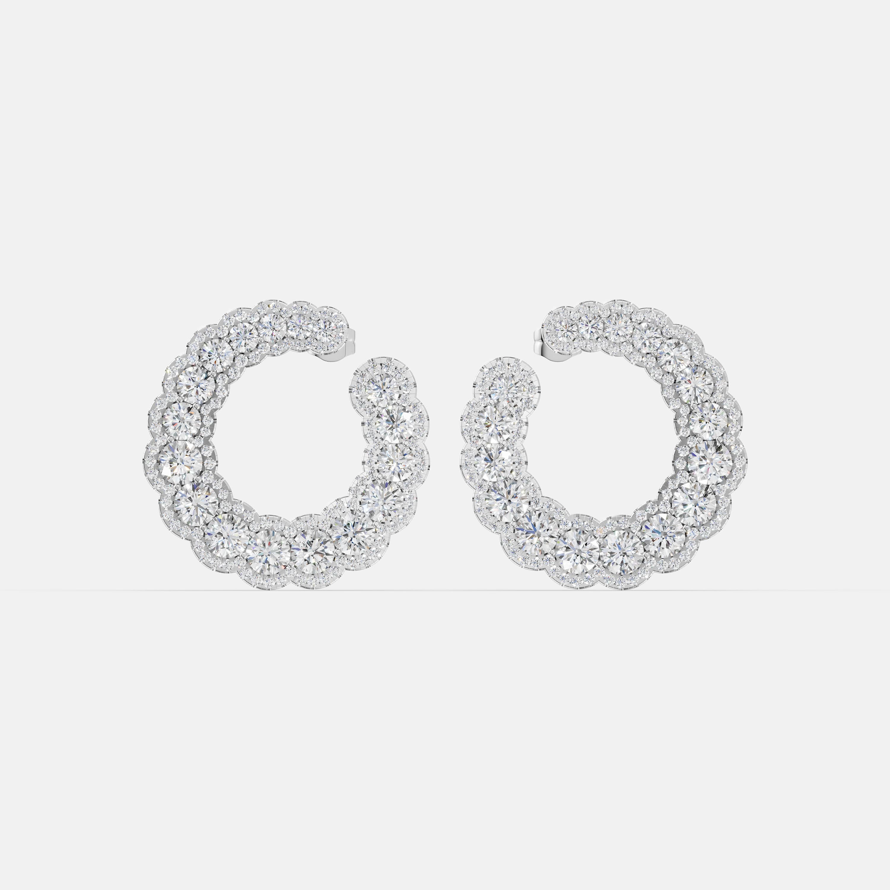 Firstline Hoop Diamond Earrings - 1