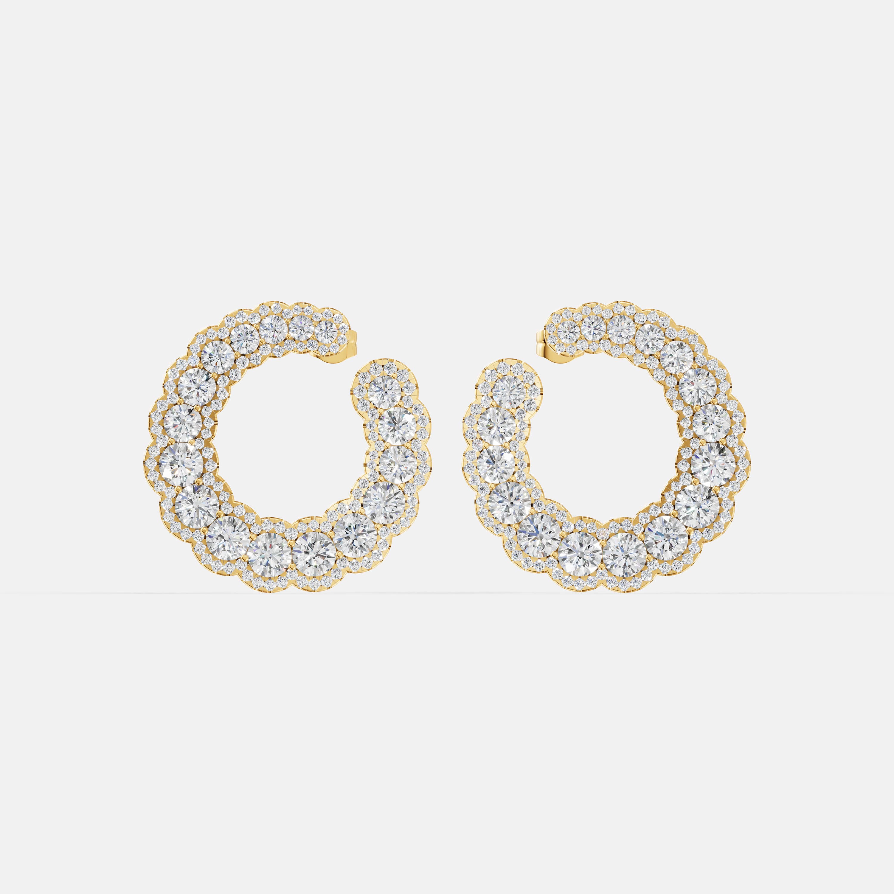 Firstline Hoop Diamond Earrings