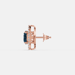 Boldwave Halo Diamond Studs - View 4