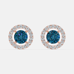 Boldwave Halo Diamond Studs - View 1