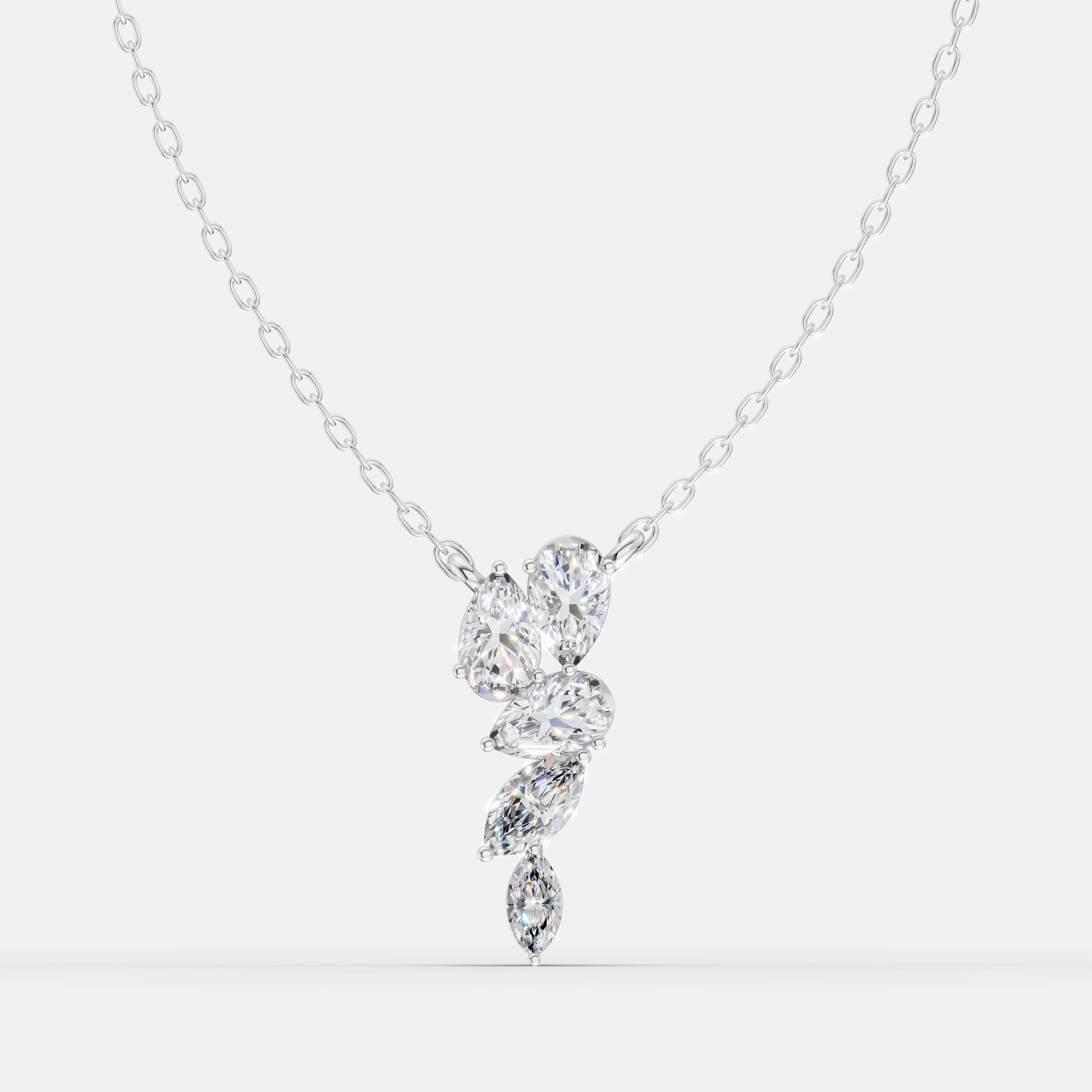 Silverform Drop Diamond Pendant