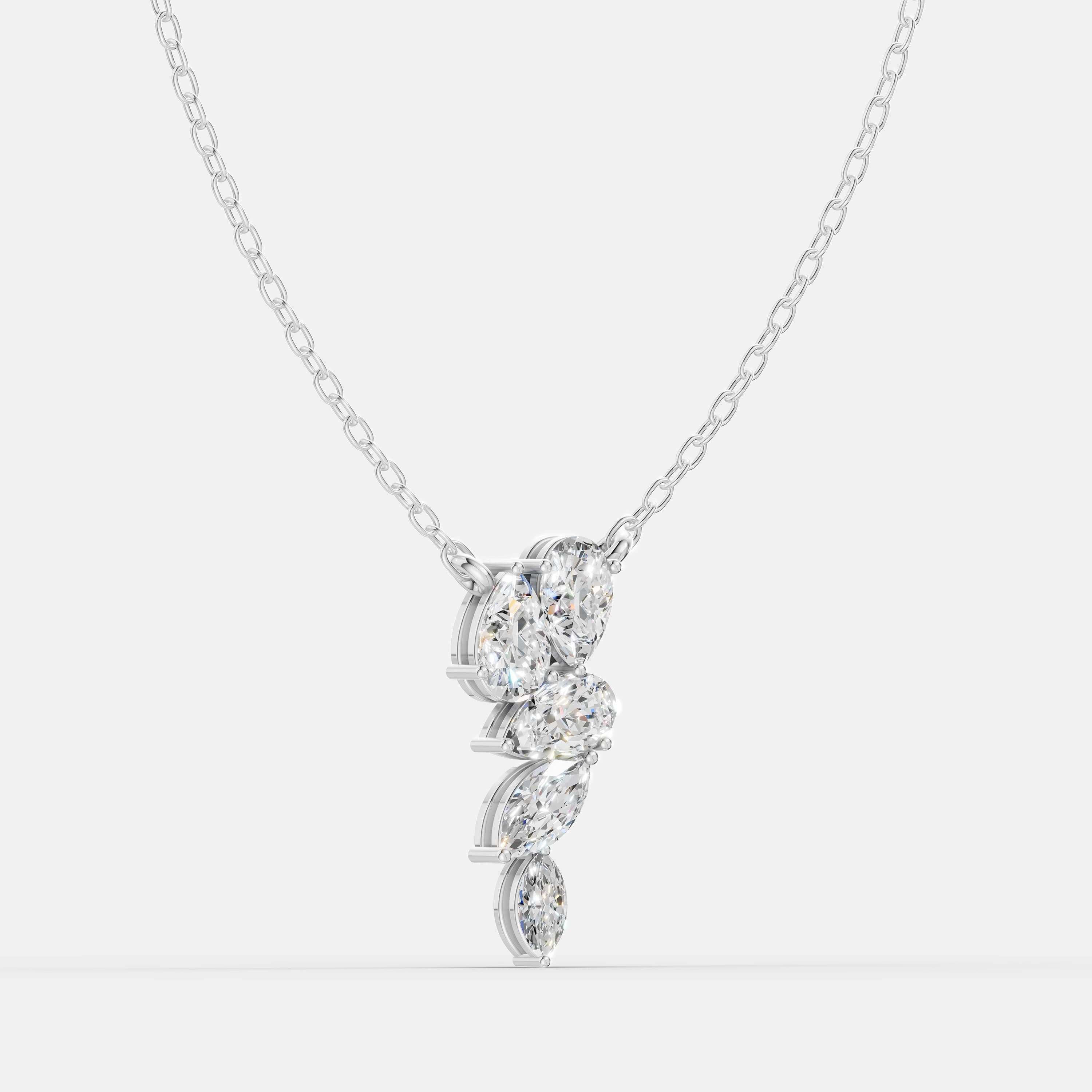 Silverform Drop Diamond Pendant - 2