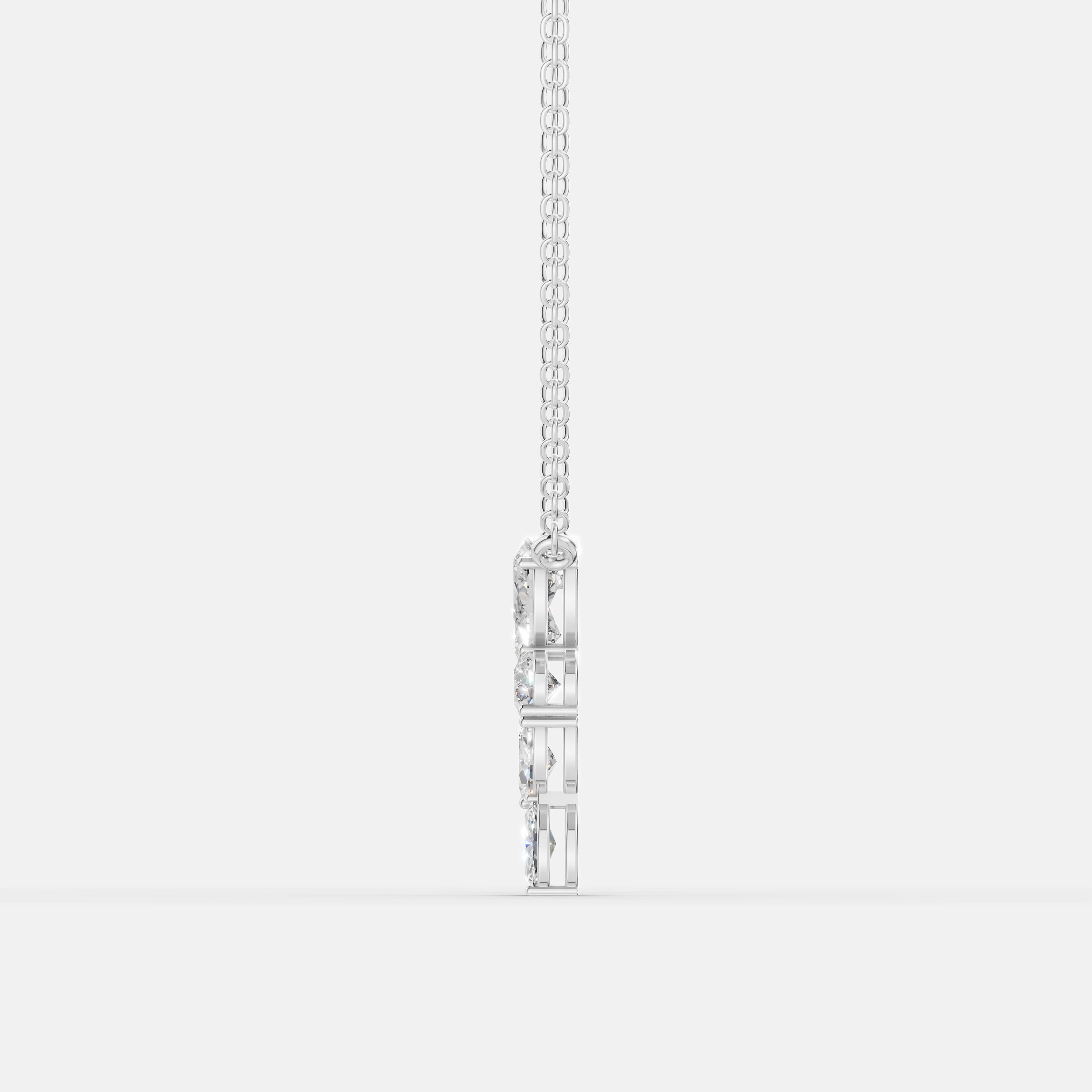 Silverform Drop Diamond Pendant - 4