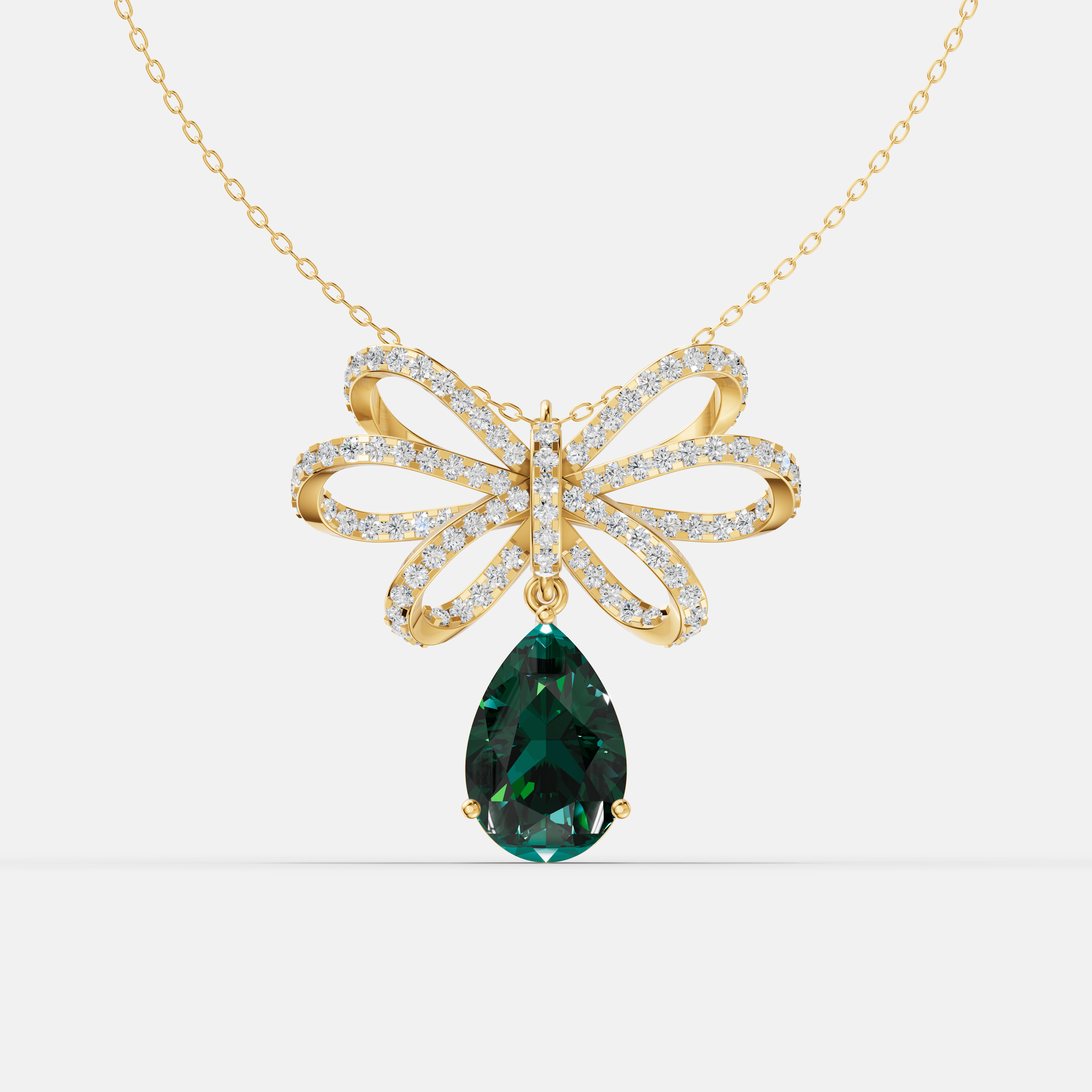Iceform Bow Diamond Pendant