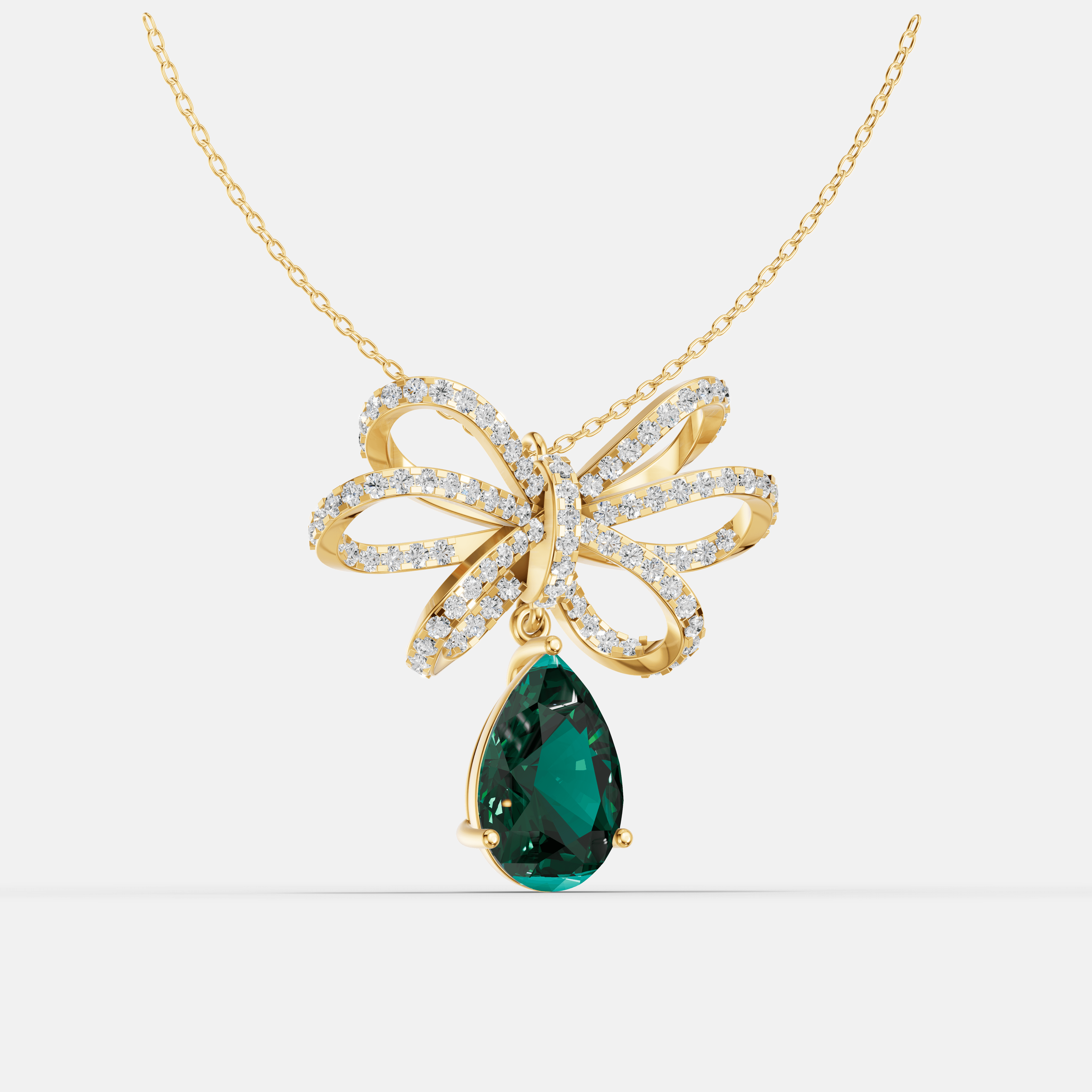 Iceform Bow Diamond Pendant - 2