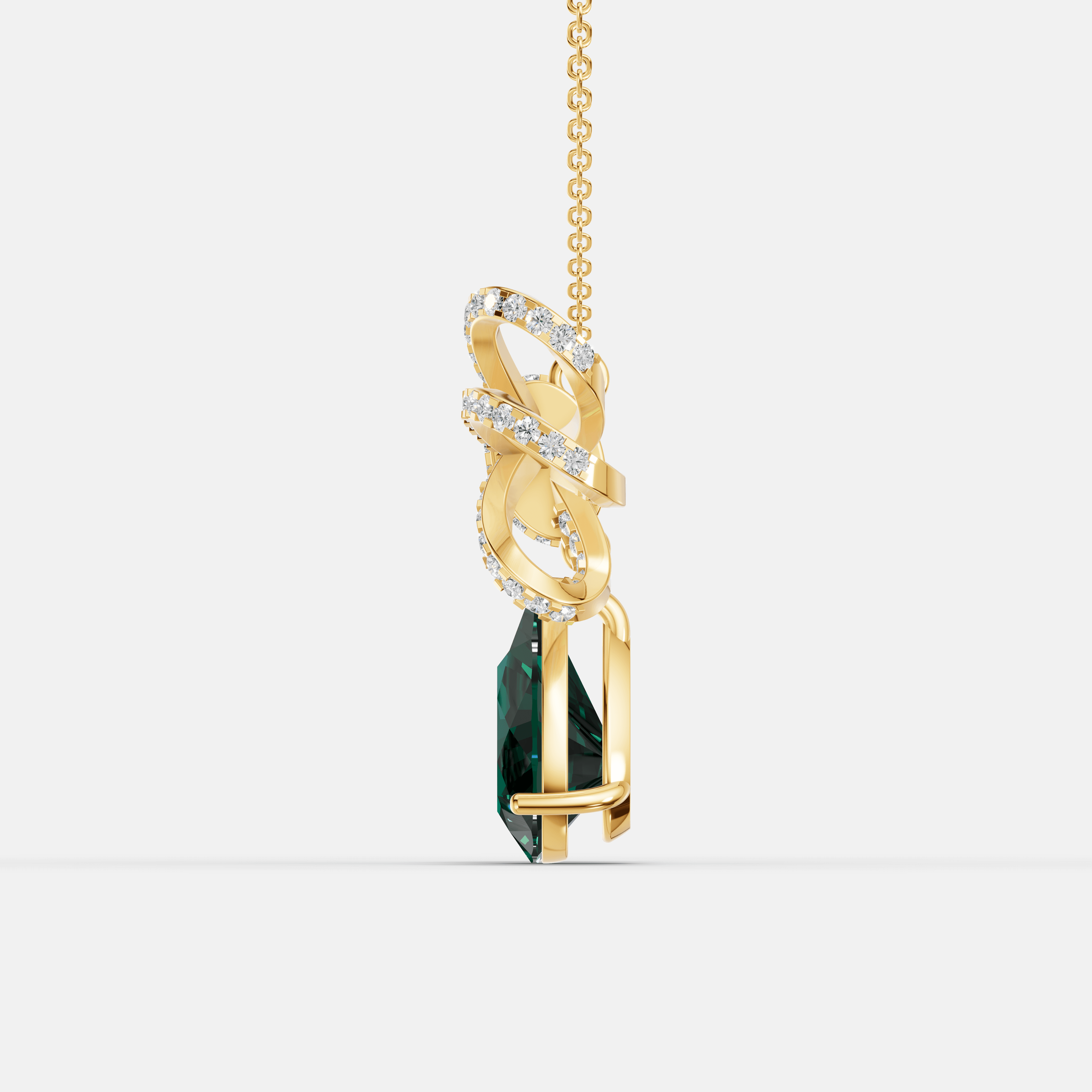 Iceform Bow Diamond Pendant - 4