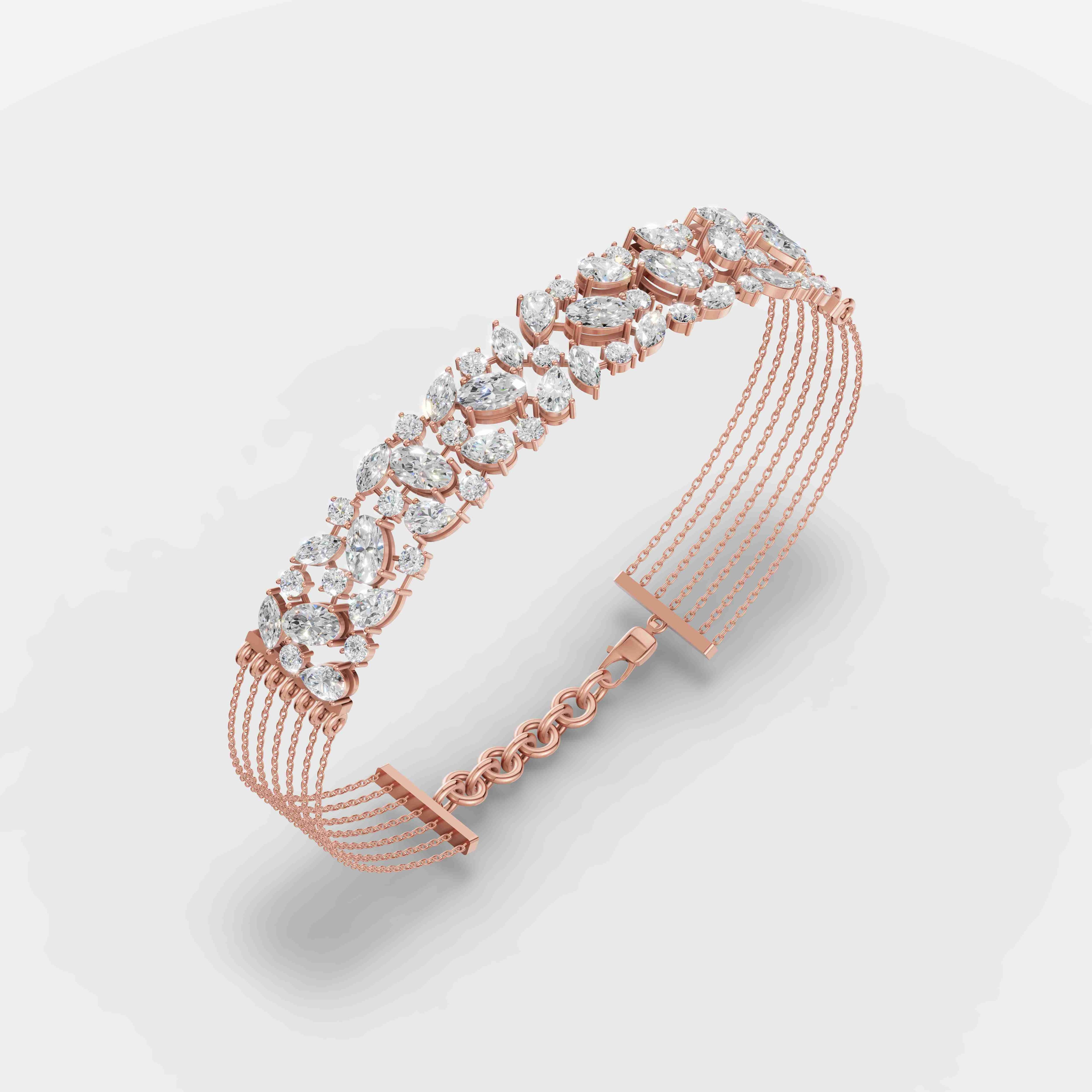 Lattice Pear Diamond Bracelet - 1
