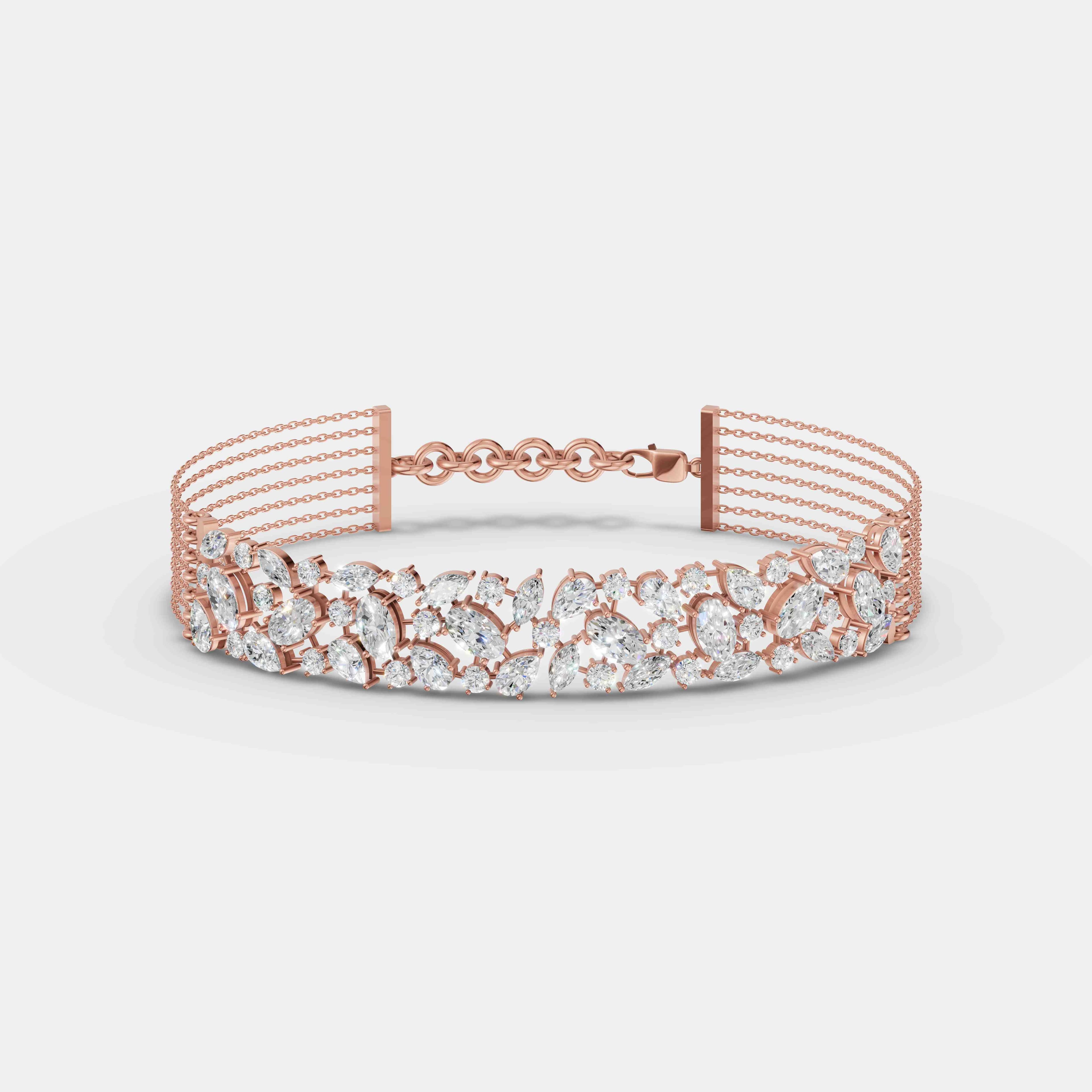 Lattice Pear Diamond Bracelet - 5