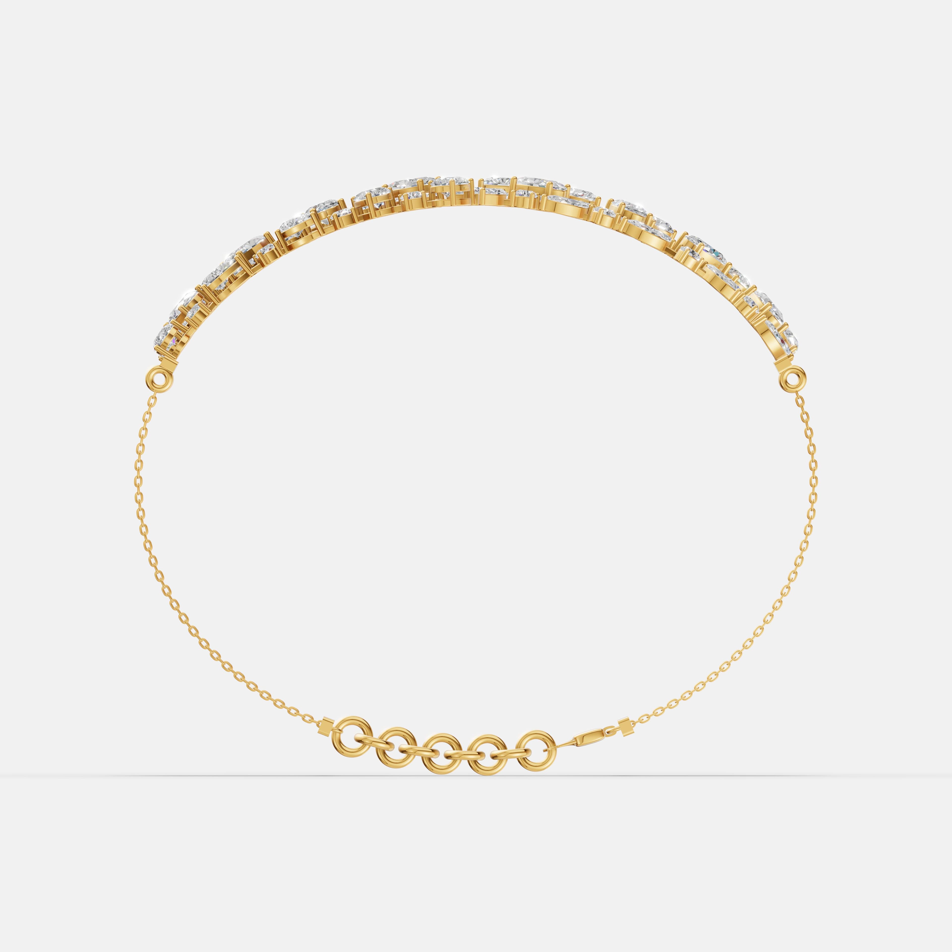 Lattice Pear Diamond Bracelet - 2