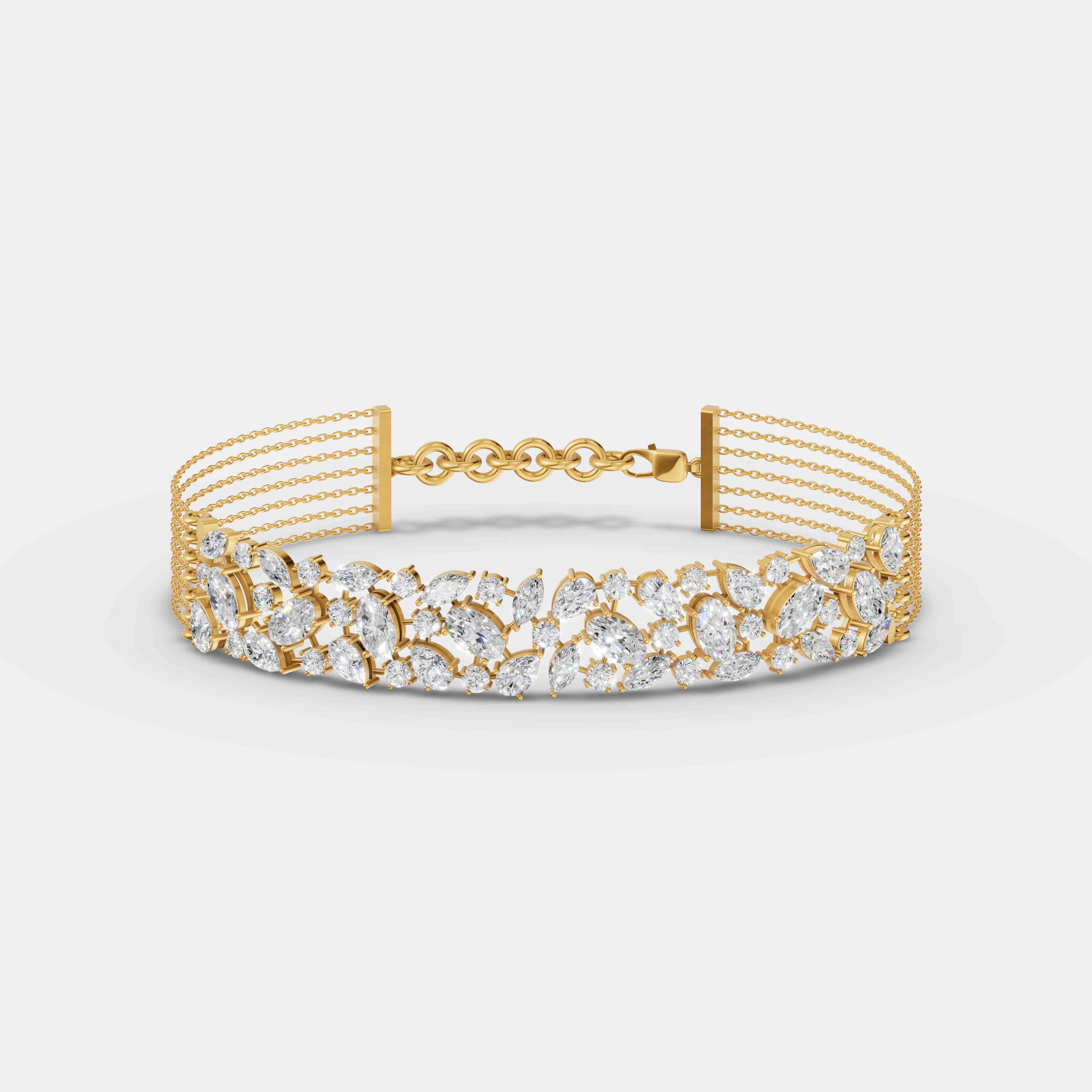 Lattice Pear Diamond Bracelet - 5