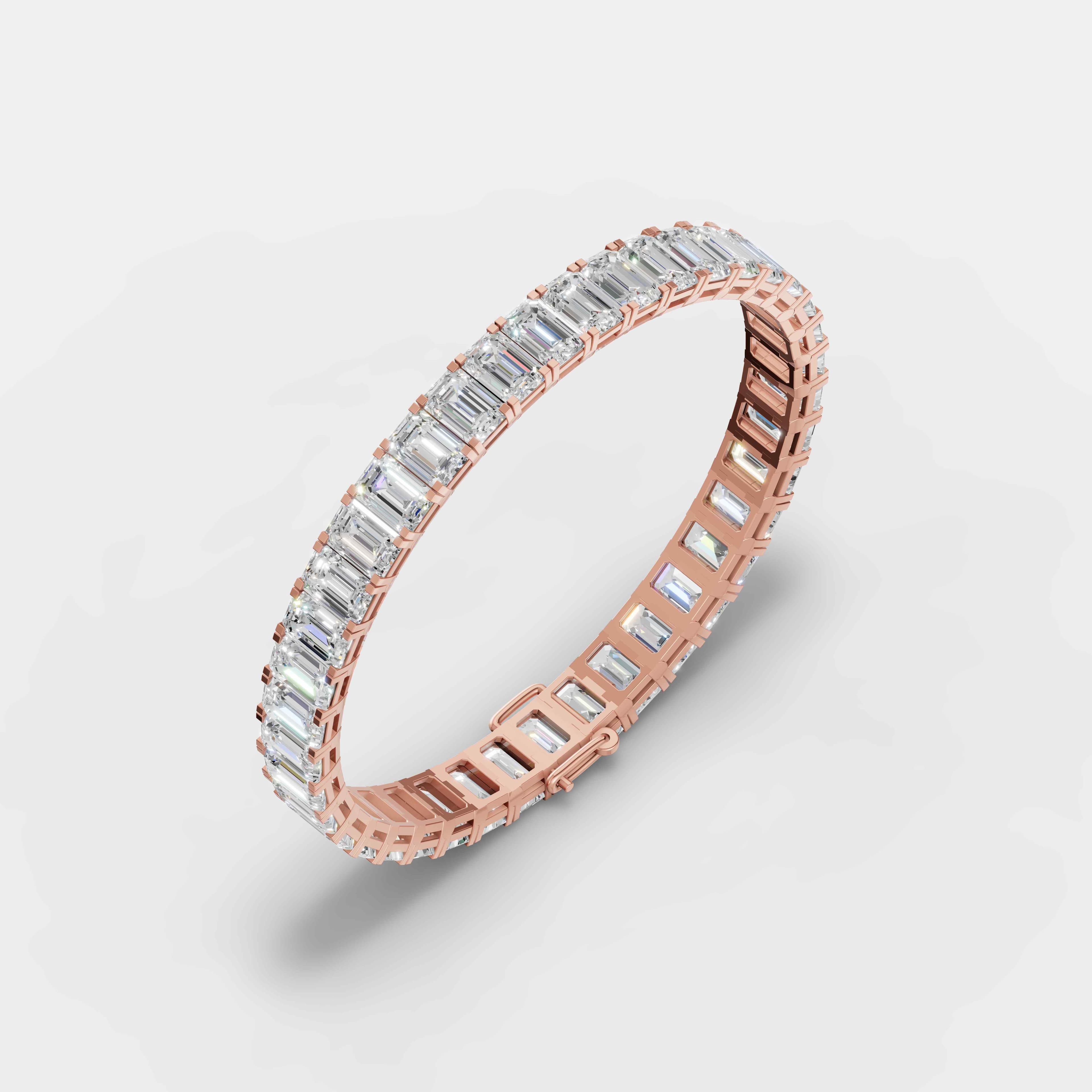 Classic Emerald Cut Diamond Bracelet