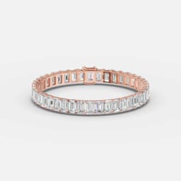 Classic Emerald Cut Diamond Bracelet - View 5