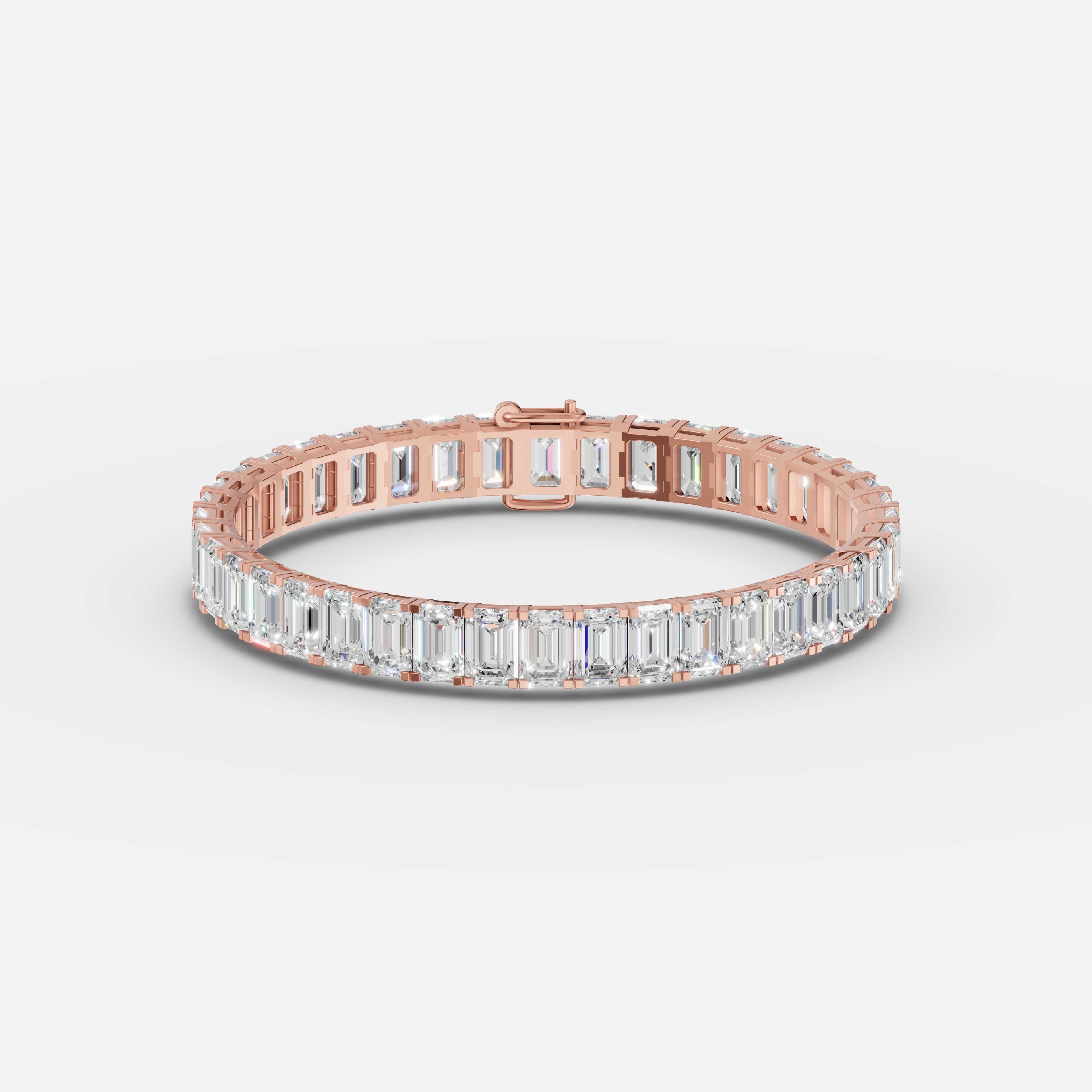 Classic Emerald Cut Diamond Bracelet - 5