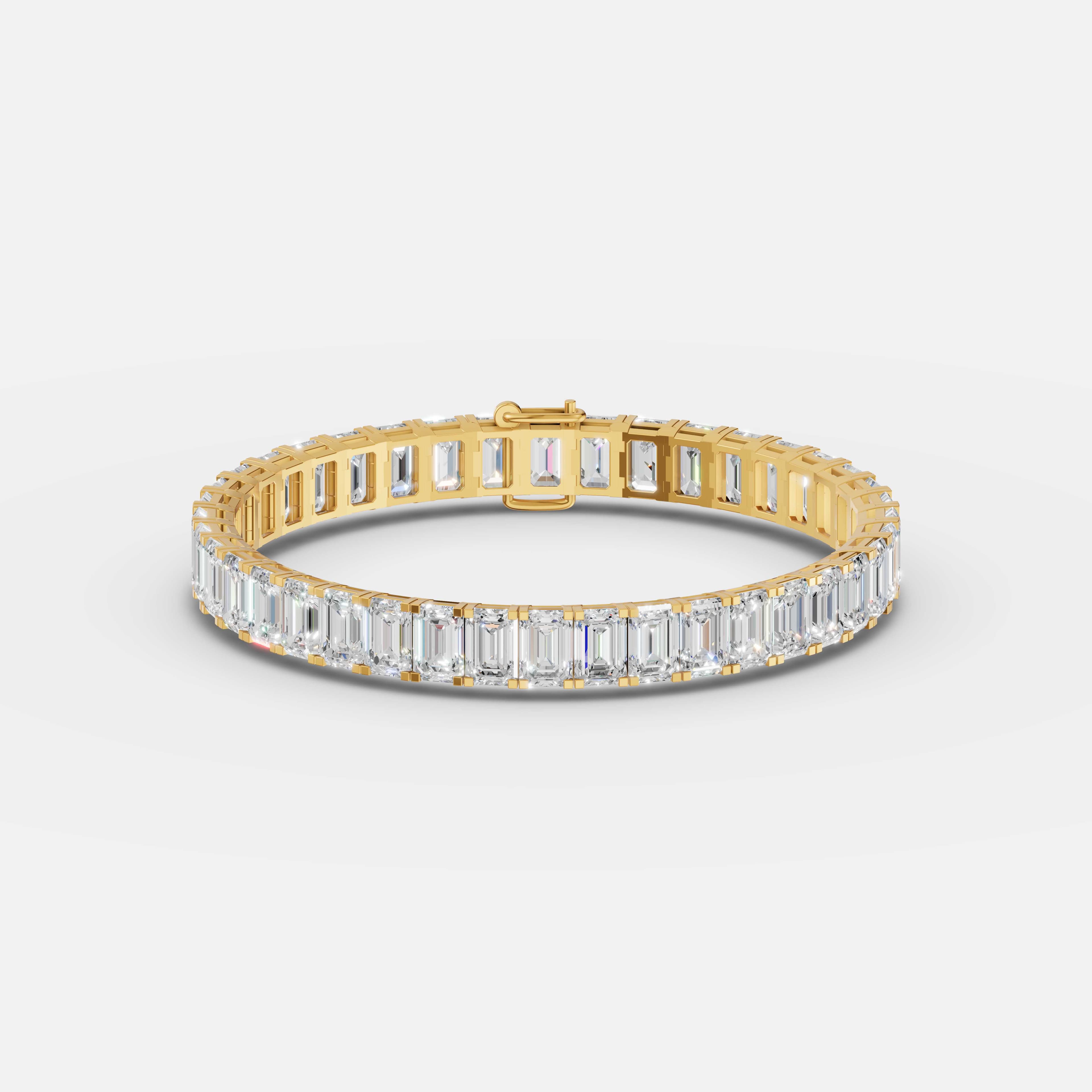 Classic Emerald Cut Diamond Bracelet - 5