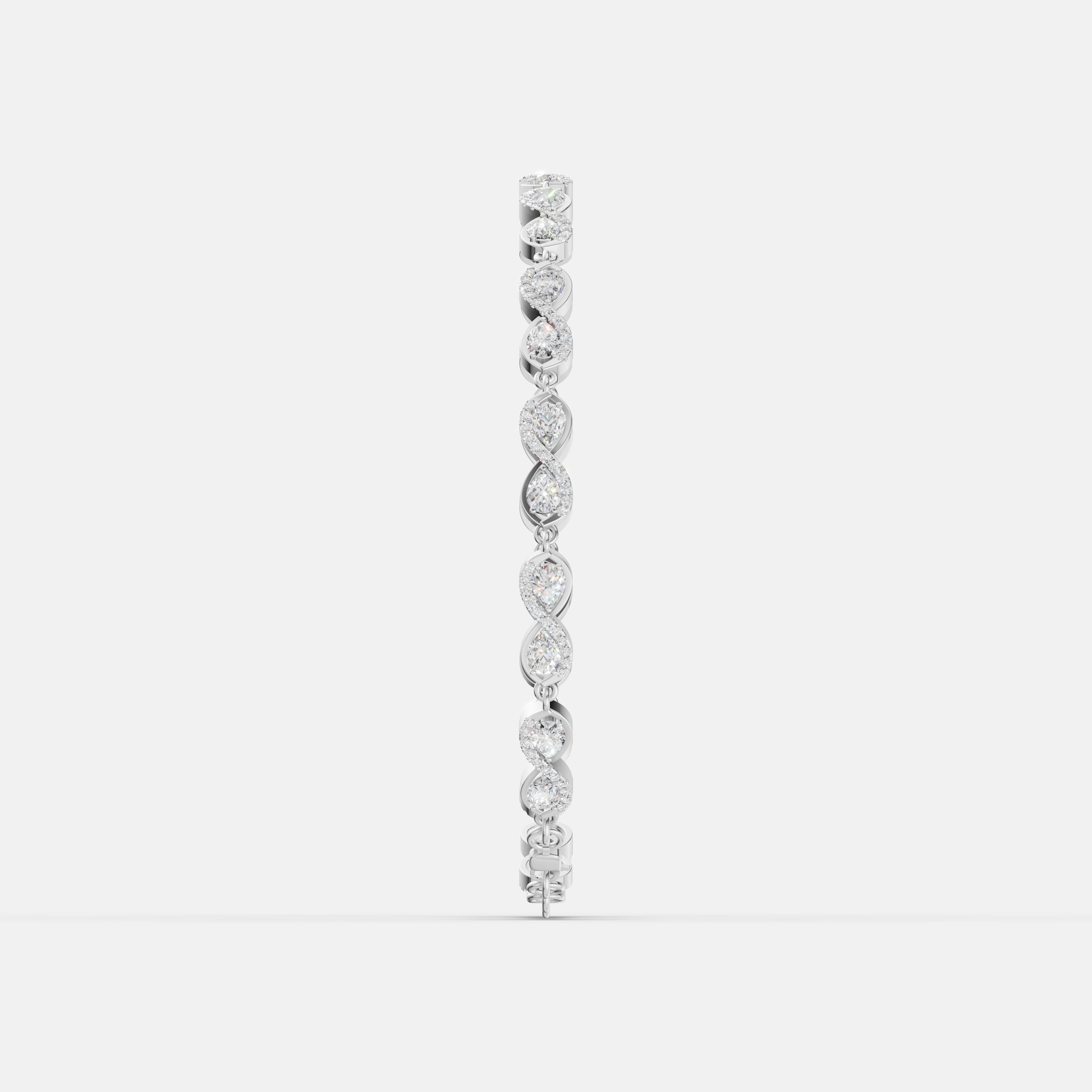 Infinity Pear Diamond Bracelet - 3