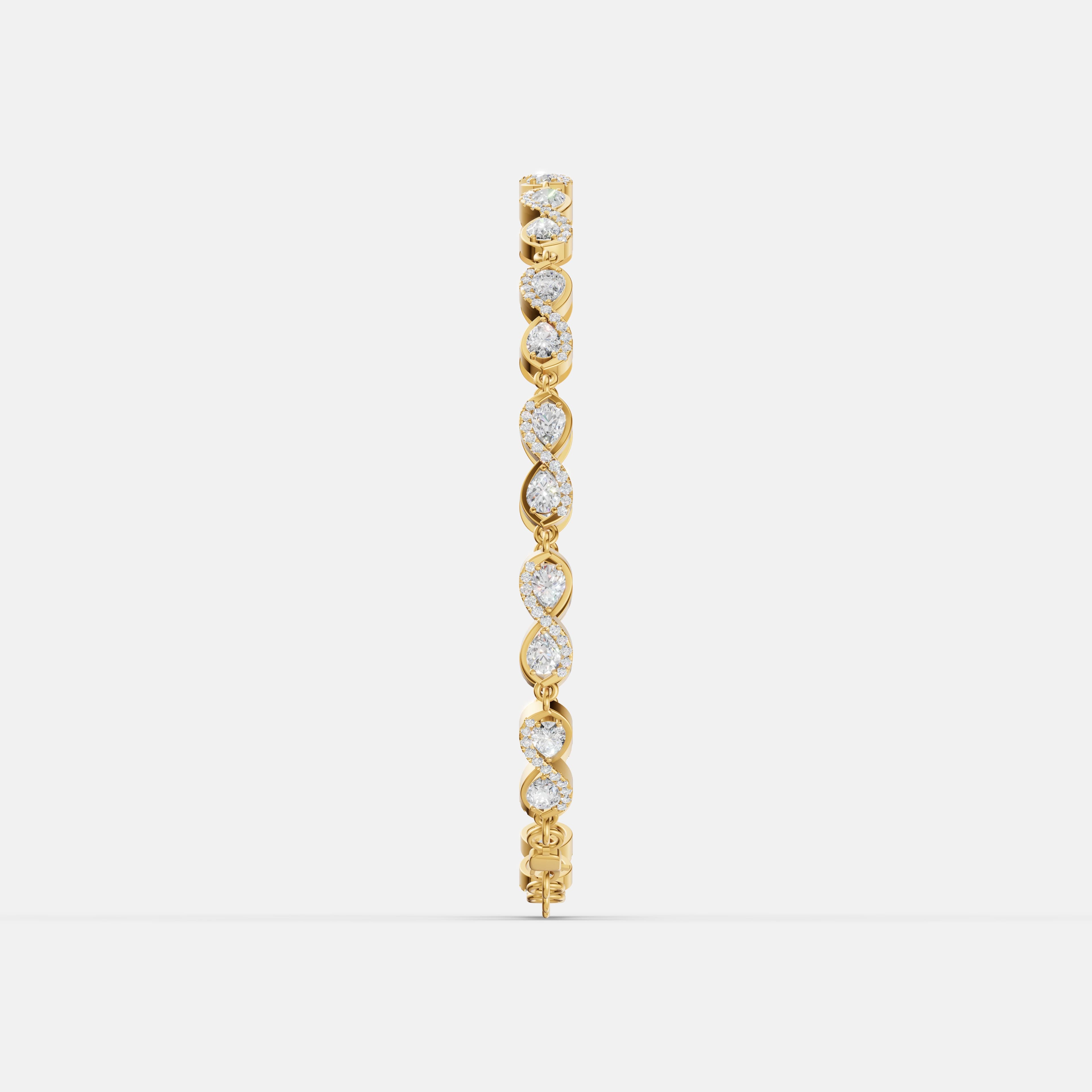 Infinity Pear Diamond Bracelet - 3