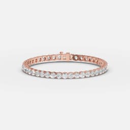 Signature Round Diamond Tennis Bracelet - View 5