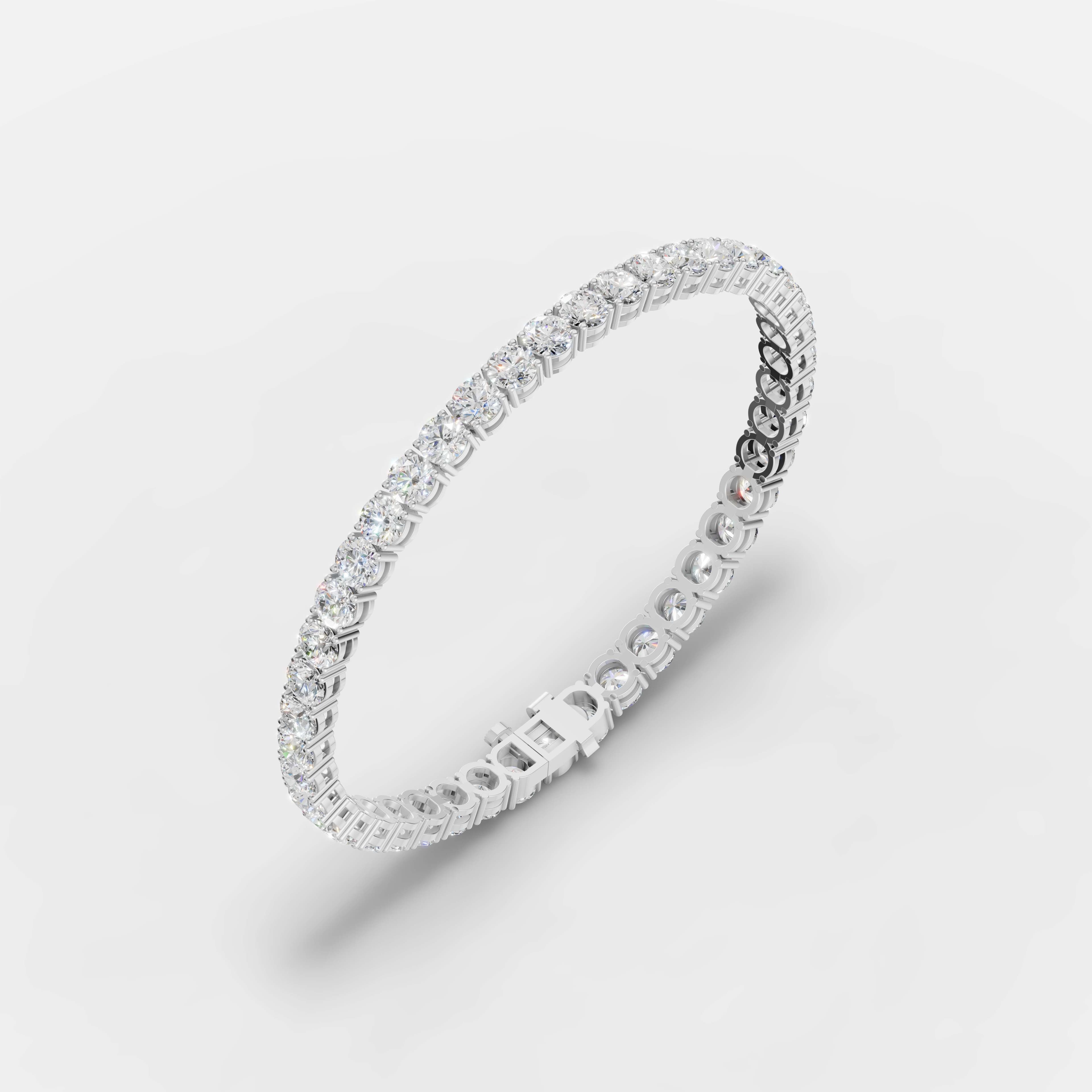 Signature Round Diamond Tennis Bracelet