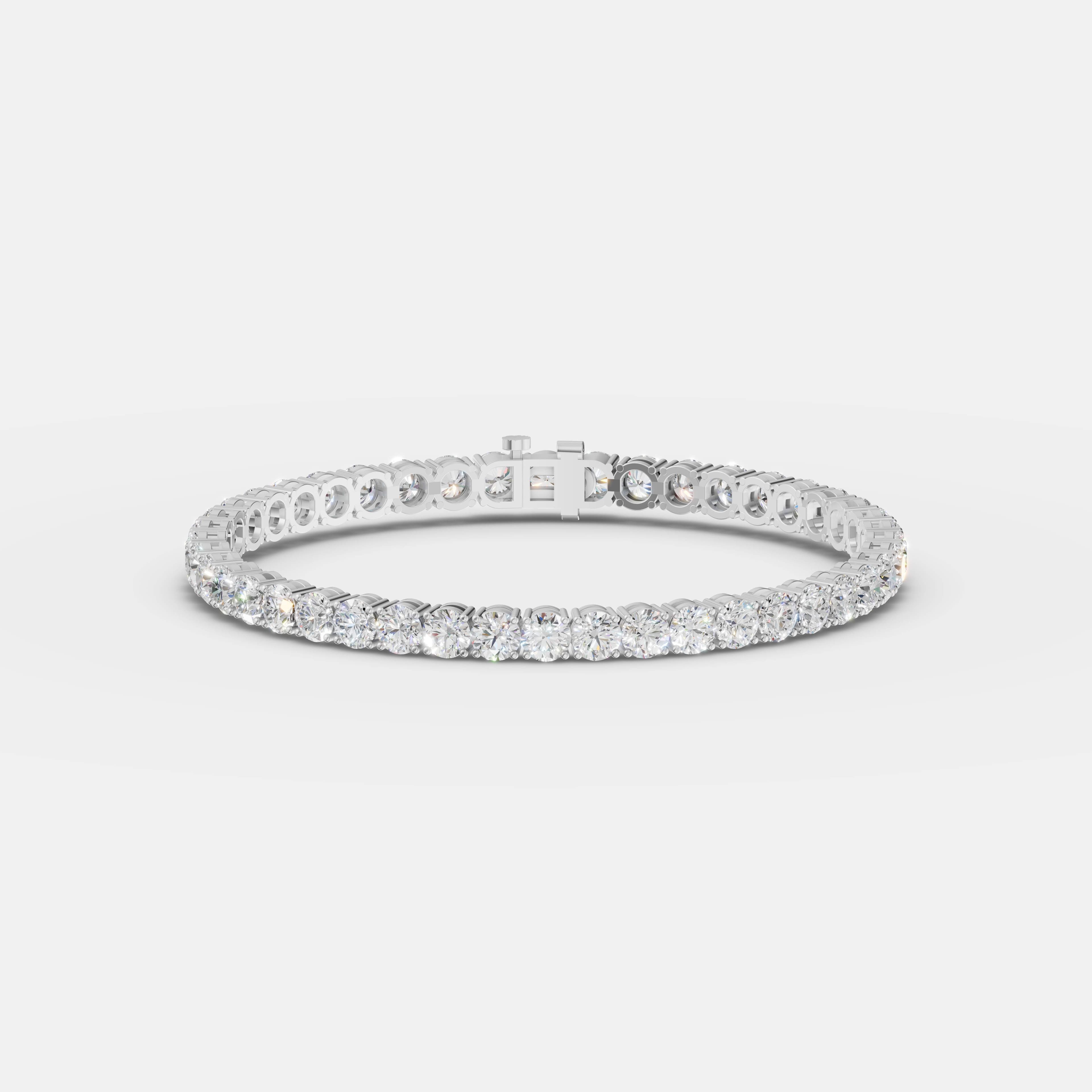 Signature Round Diamond Tennis Bracelet - 5