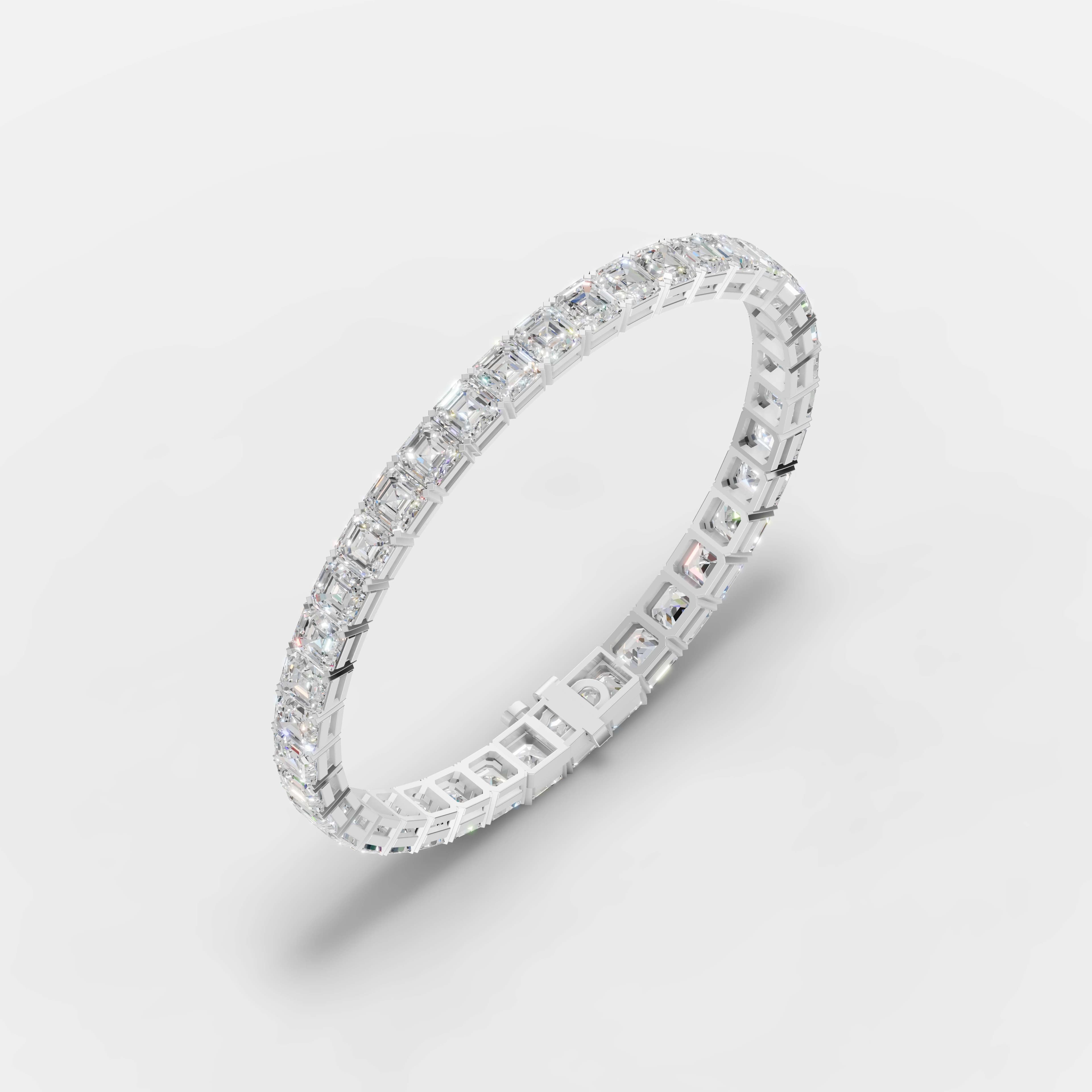 Classic Asscher Tennis Bracelet