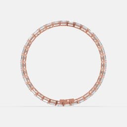 Emerald-Cut Diamond Tennis Bracelet - View 2