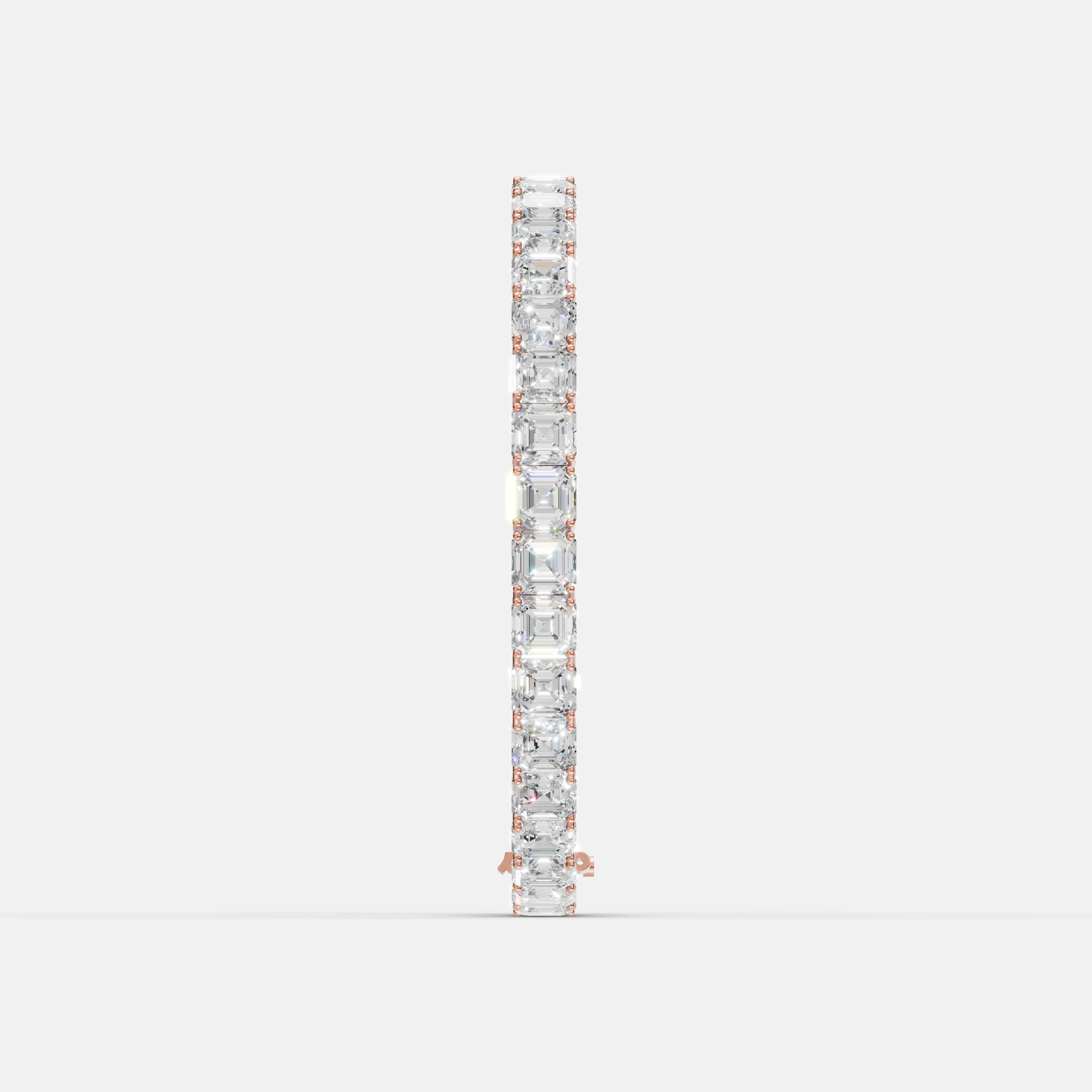 Emerald-Cut Diamond Tennis Bracelet - 3