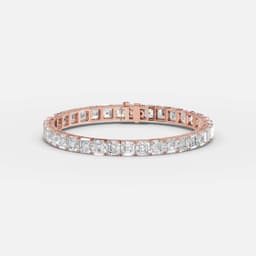 Emerald-Cut Diamond Tennis Bracelet - View 5
