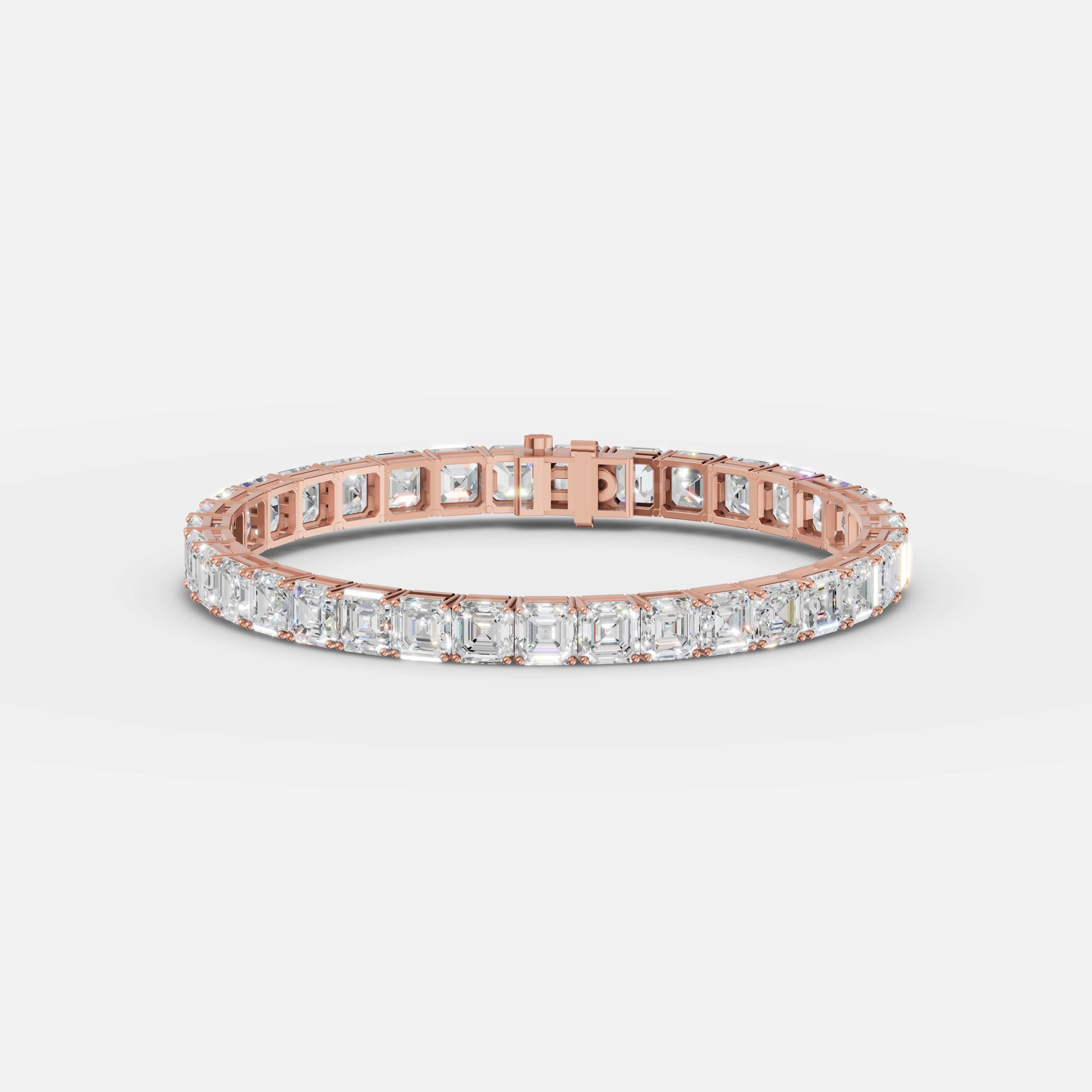 Emerald-Cut Diamond Tennis Bracelet - 5