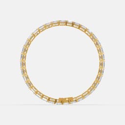 Emerald-Cut Diamond Tennis Bracelet - View 2