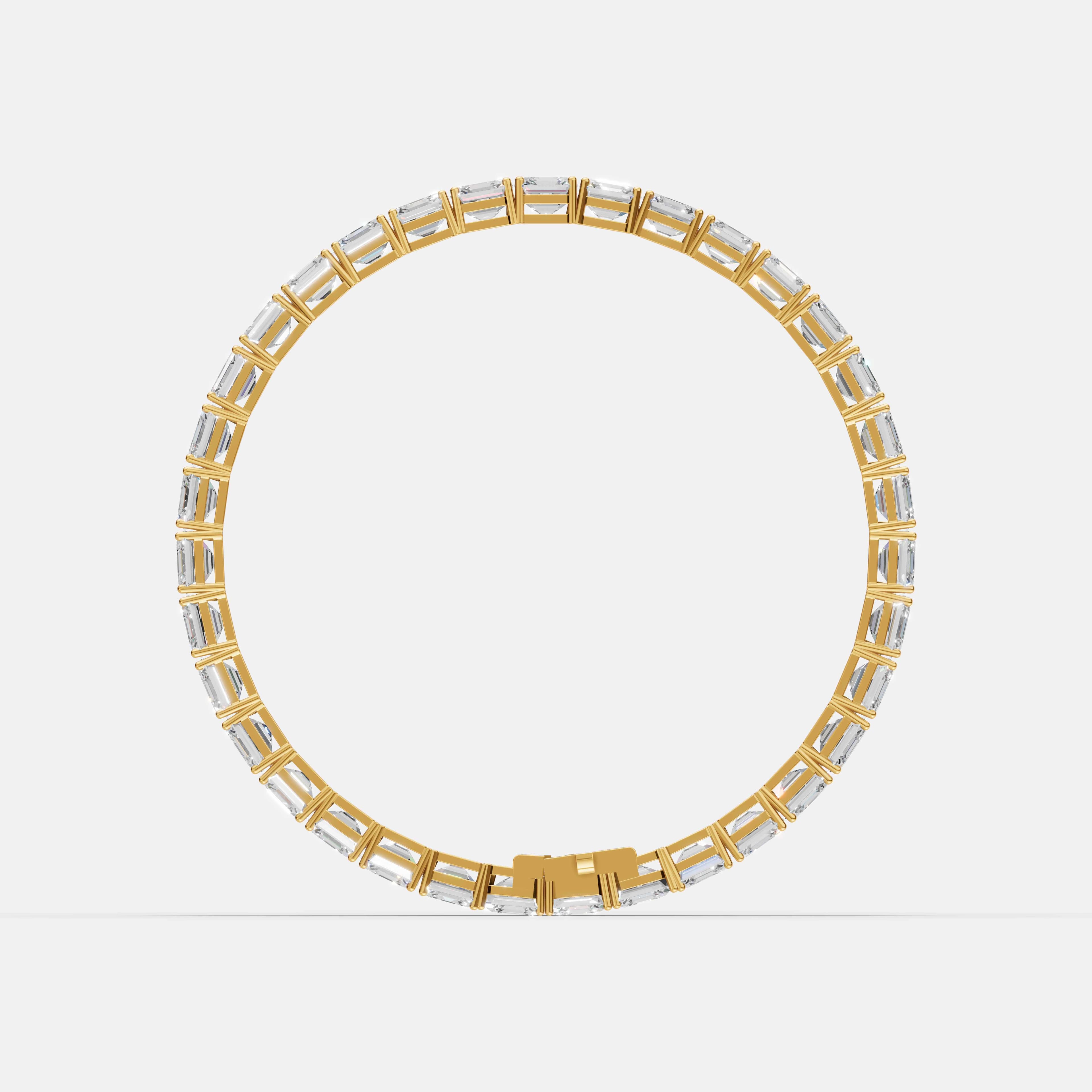 Emerald-Cut Diamond Tennis Bracelet - 2