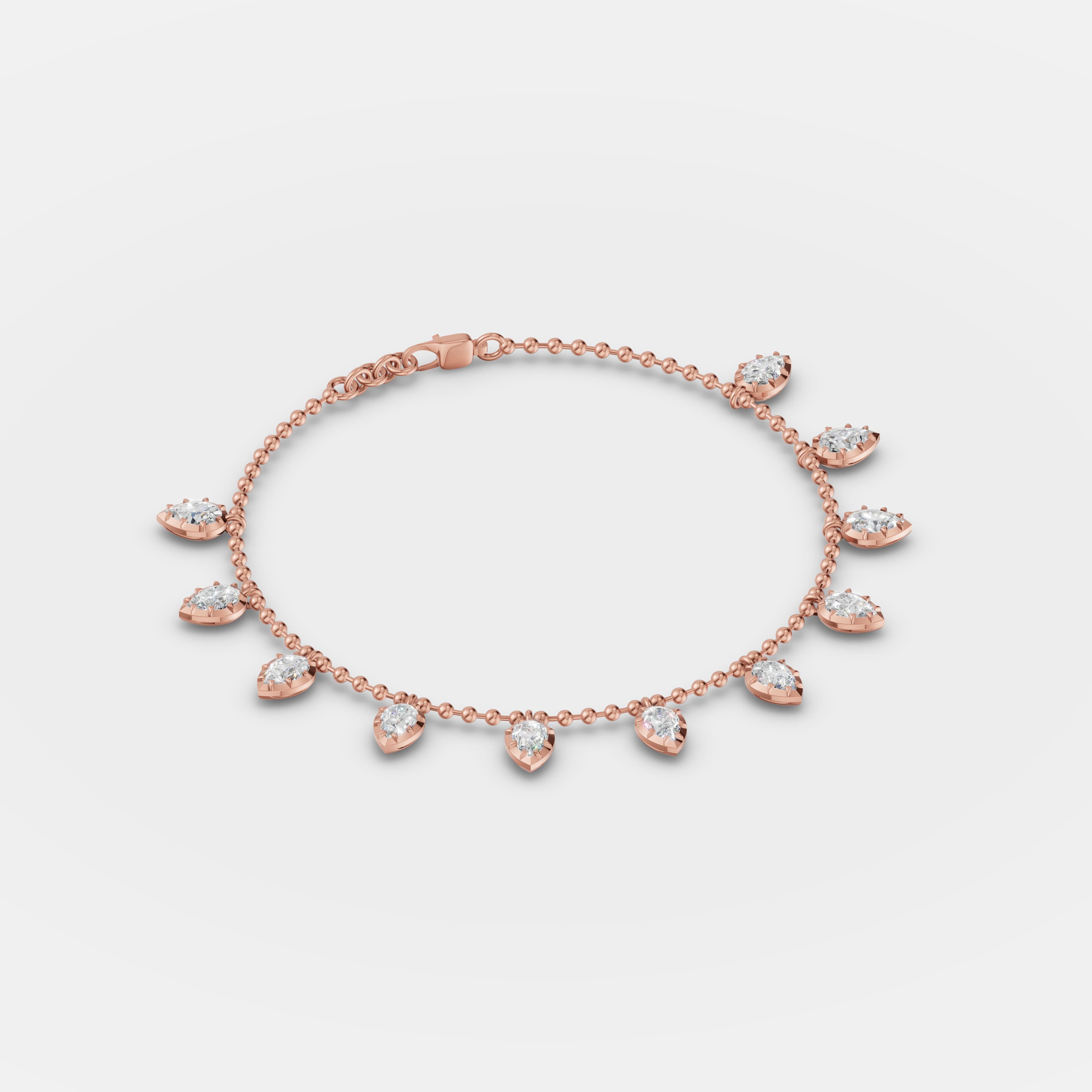 Pear Drop Charm Bracelet - 5