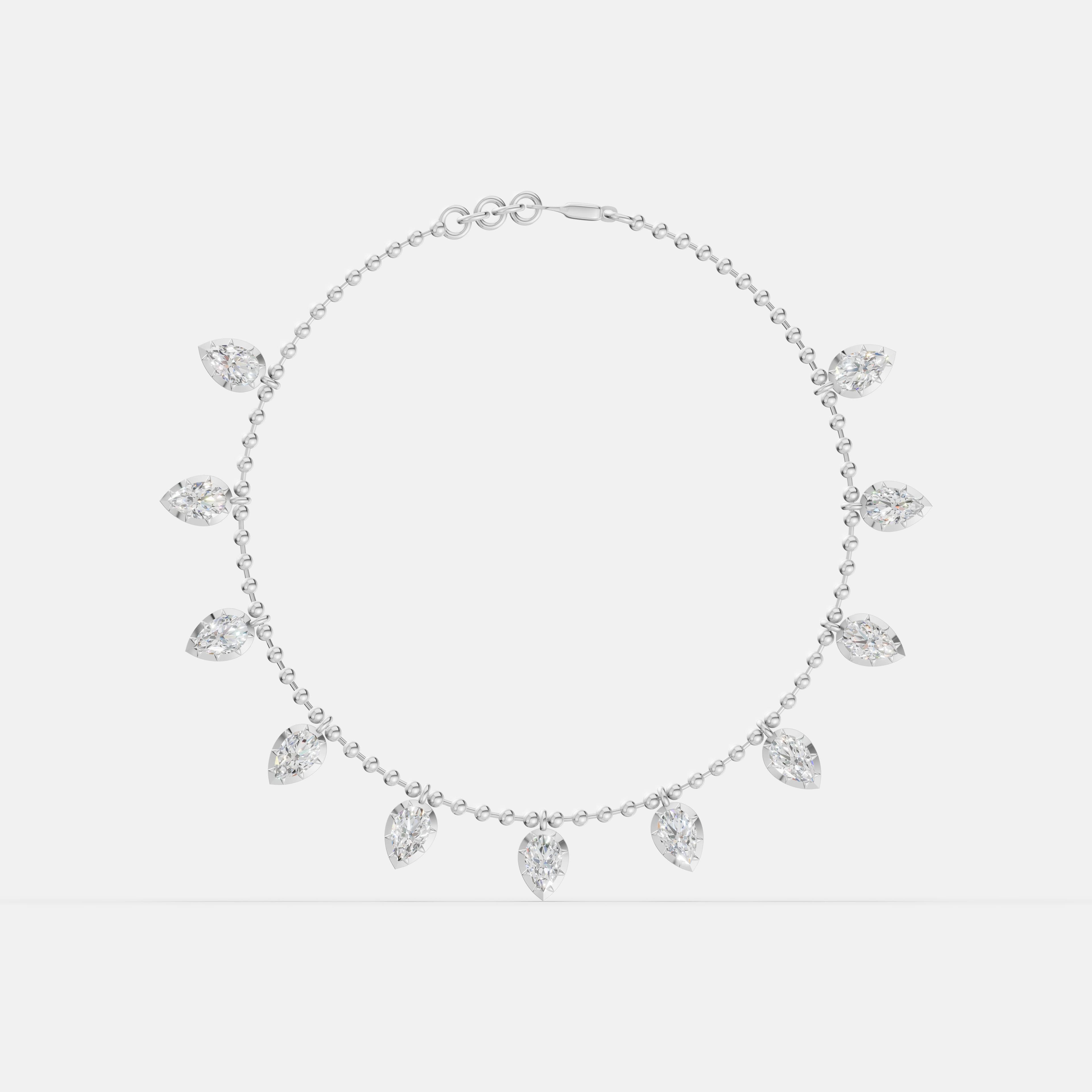 Pear Drop Charm Bracelet