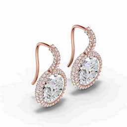 Royal Halo Diamond Drops - View 2