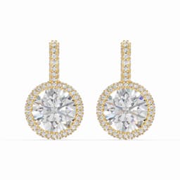 Royal Halo Diamond Drops - View 1