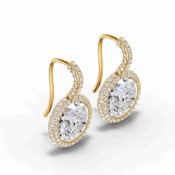 Royal Halo Diamond Drops - View 2