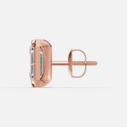 Emerald Cut Signature Studs - View 4