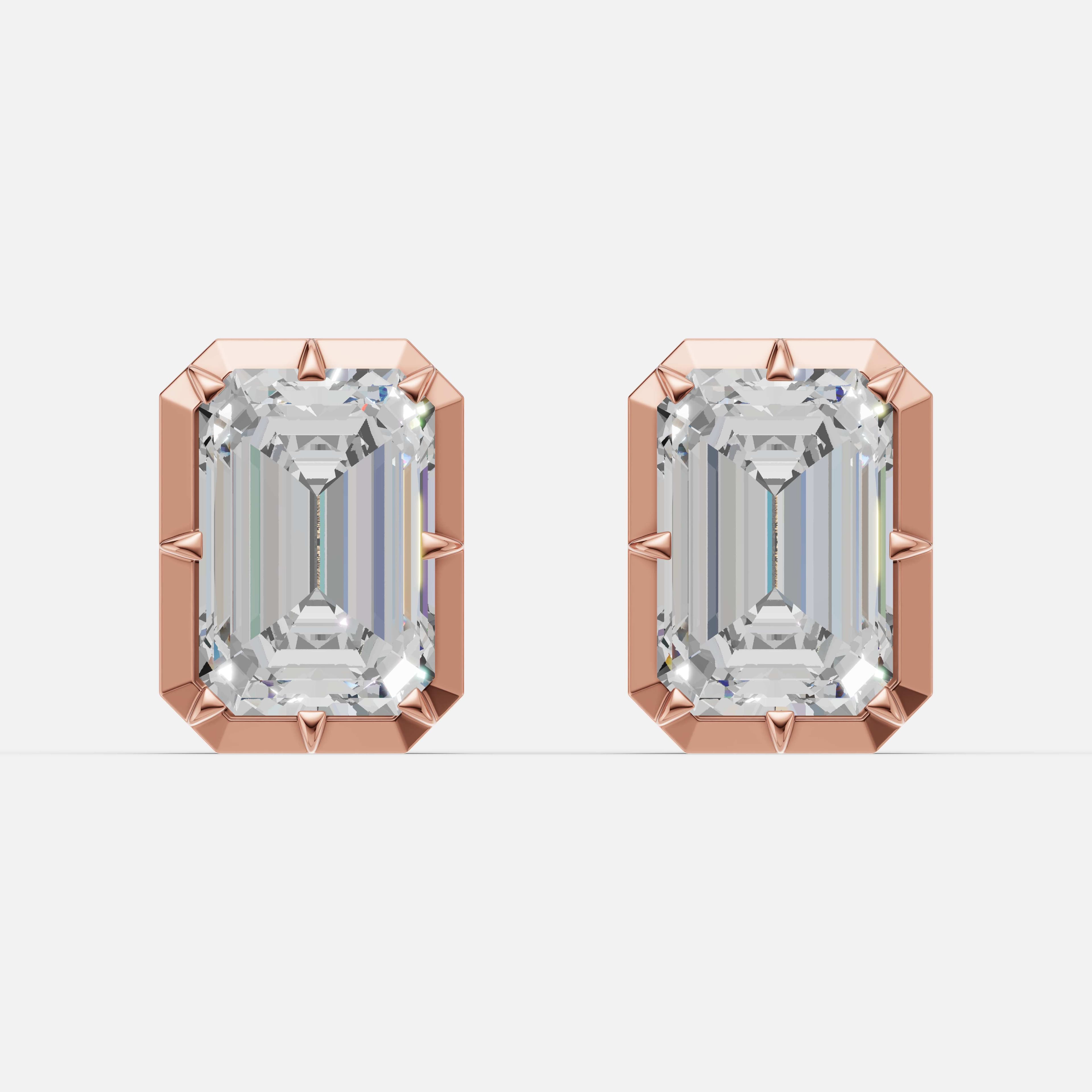 Emerald Cut Signature Studs