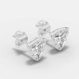 Classic Trillion Diamond Studs - View 2