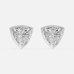 Classic Trillion Diamond Studs - View 1