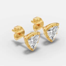 Classic Trillion Diamond Studs - View 2
