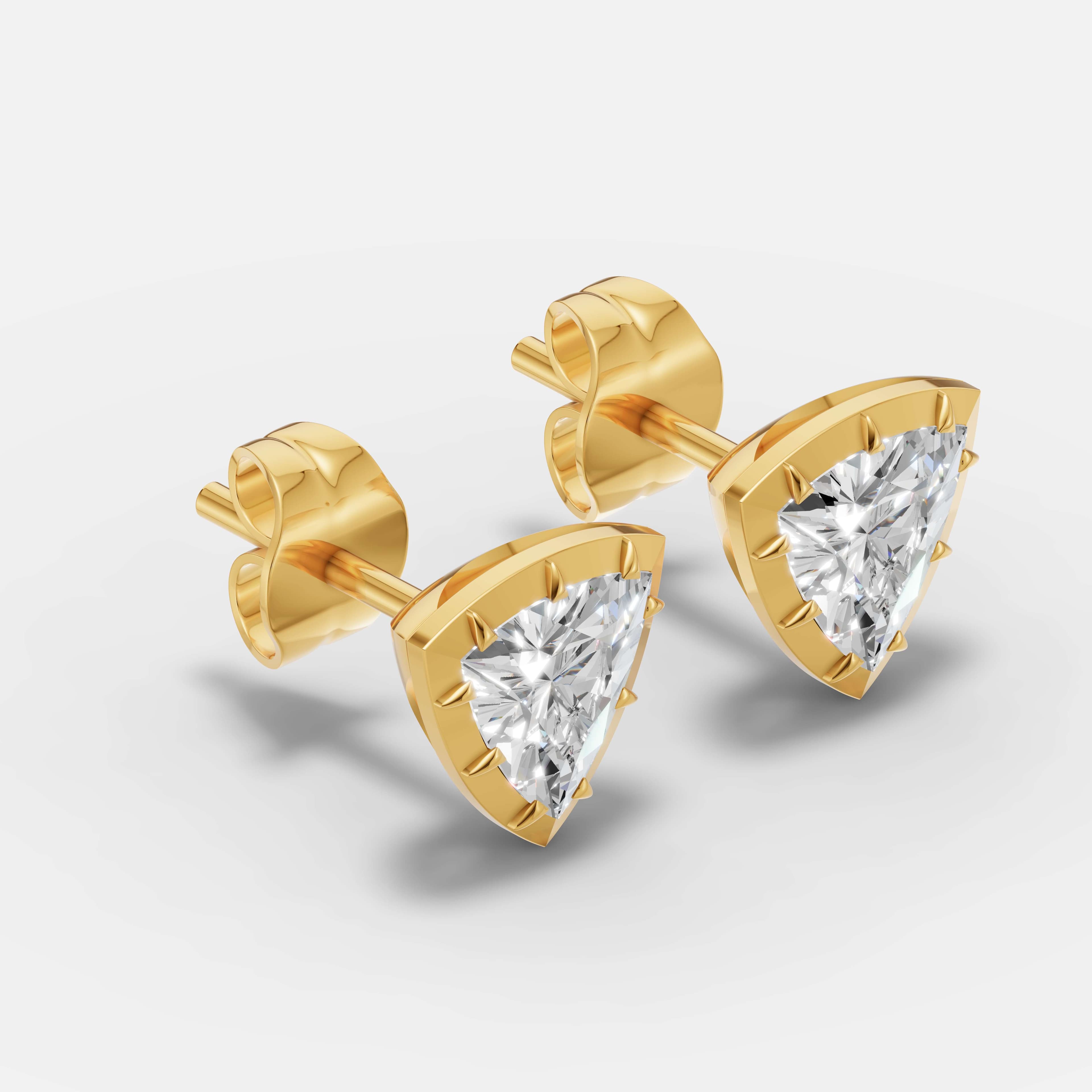 Classic Trillion Diamond Studs - 2