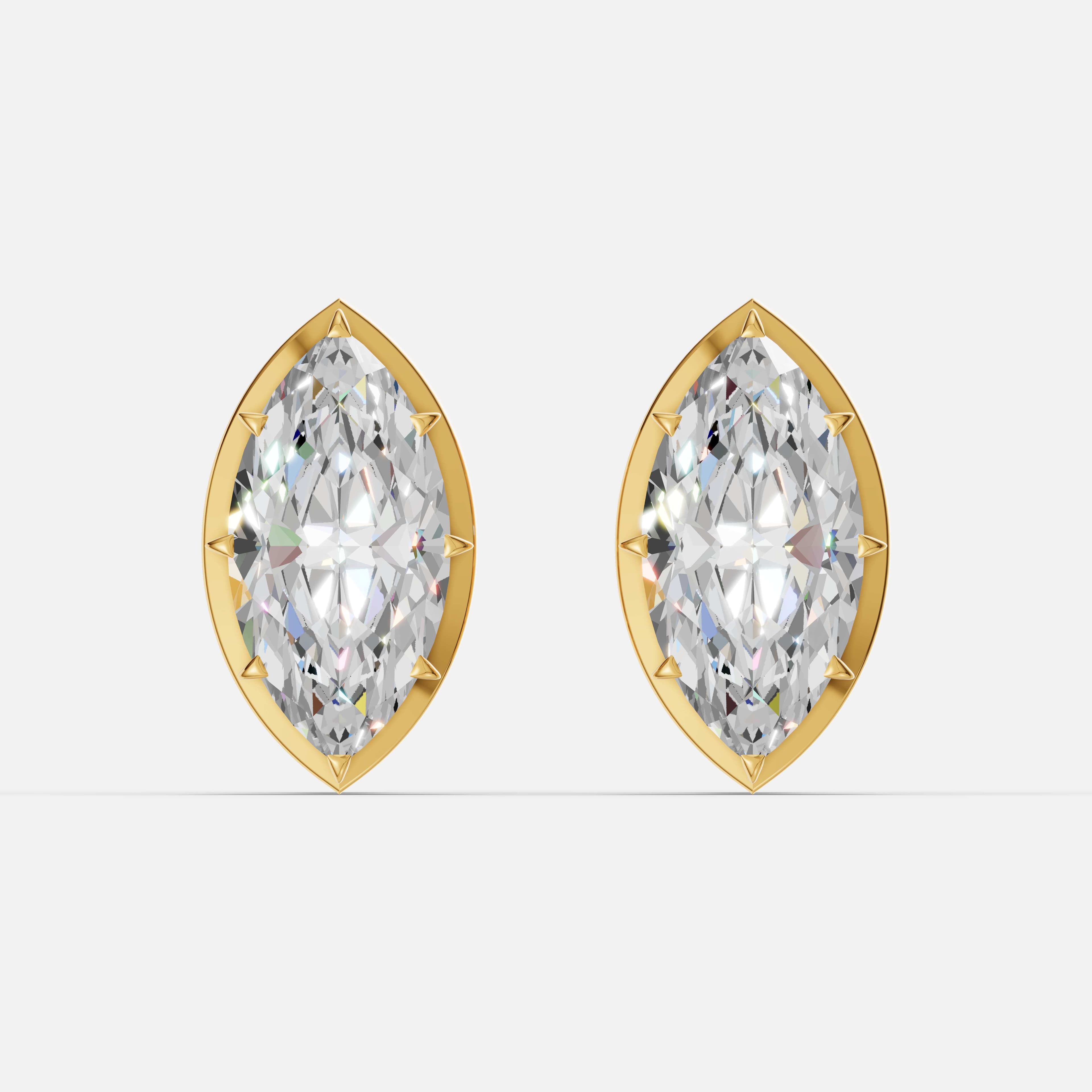 Classic Marquise Diamond Studs - 1