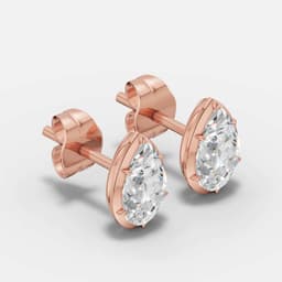 Classic Pear Diamond Studs - View 2