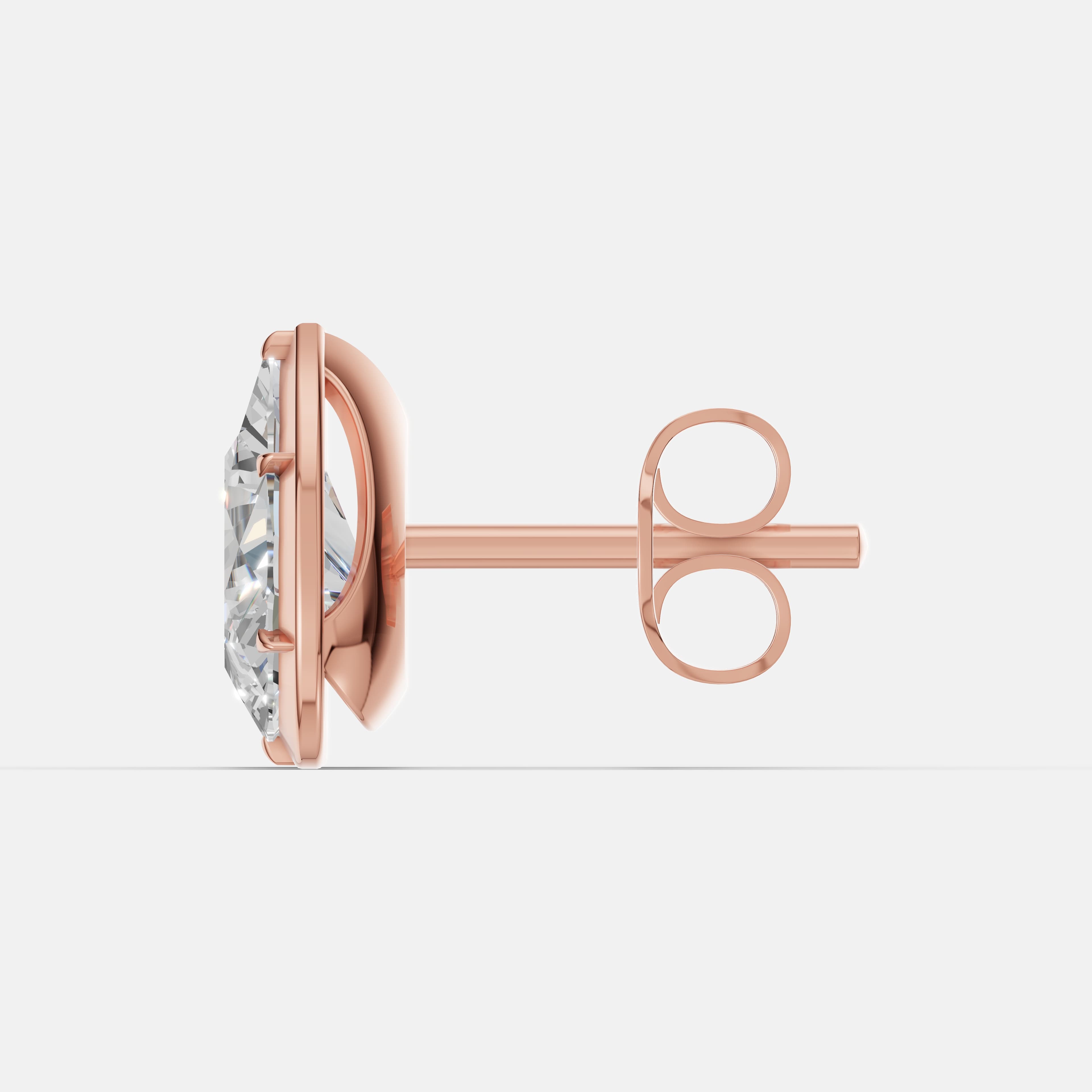 Classic Pear Diamond Studs - 4