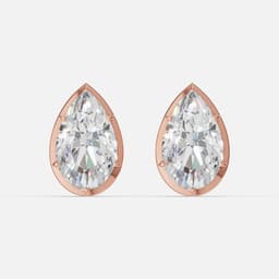 Classic Pear Diamond Studs - View 1
