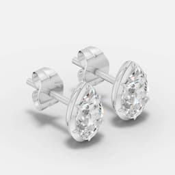 Classic Pear Diamond Studs - View 2