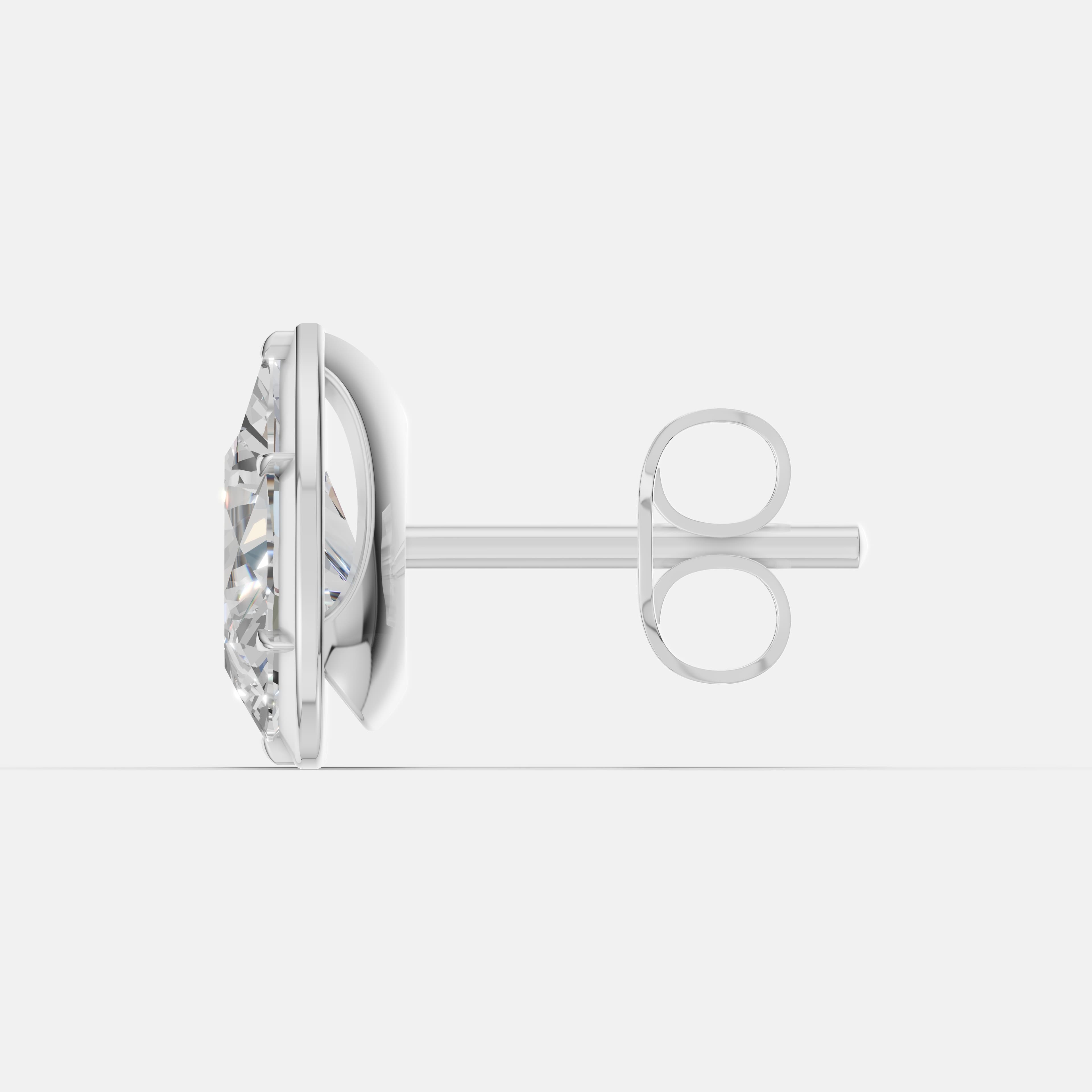Classic Pear Diamond Studs - 4