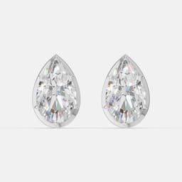 Classic Pear Diamond Studs - View 1