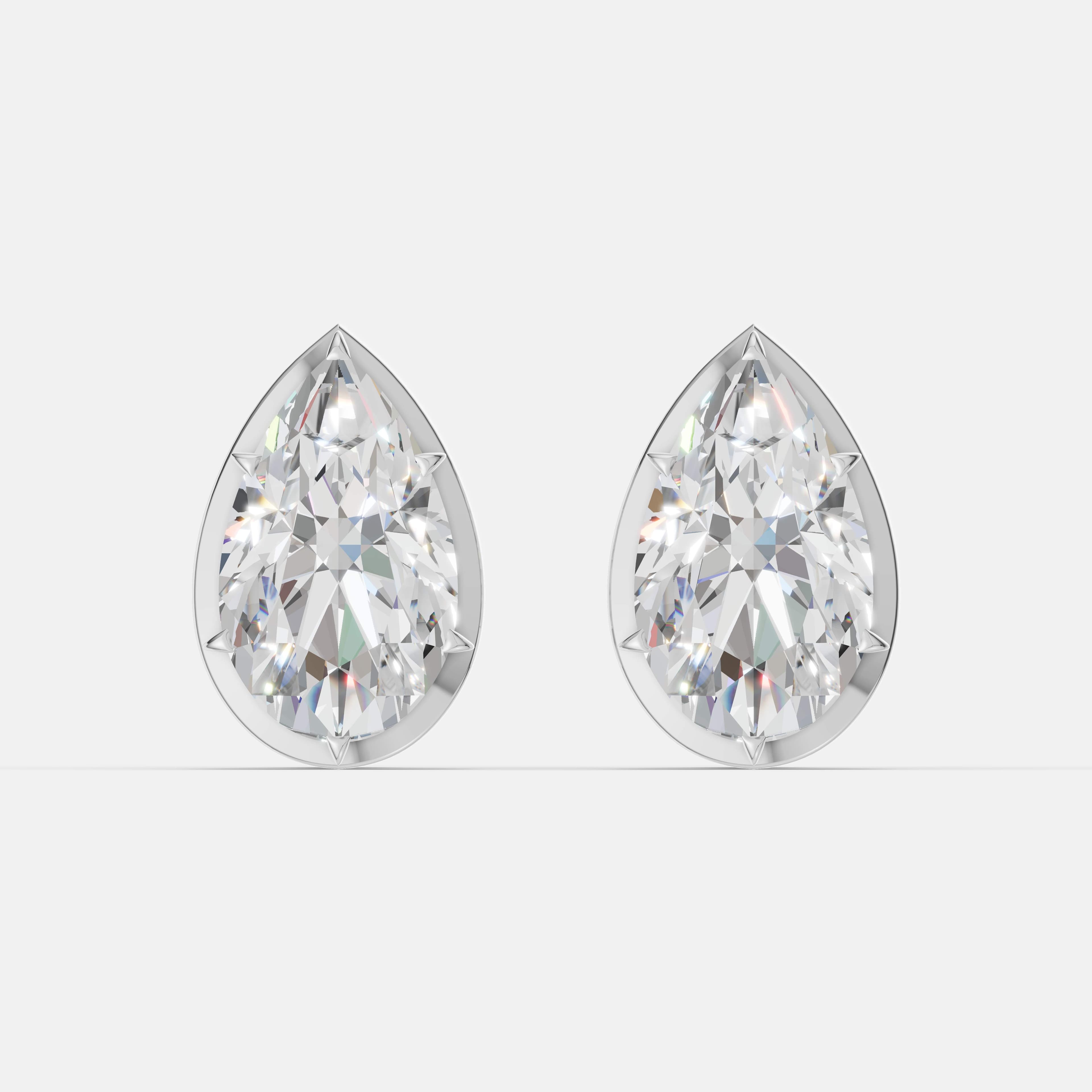 Classic Pear Diamond Studs